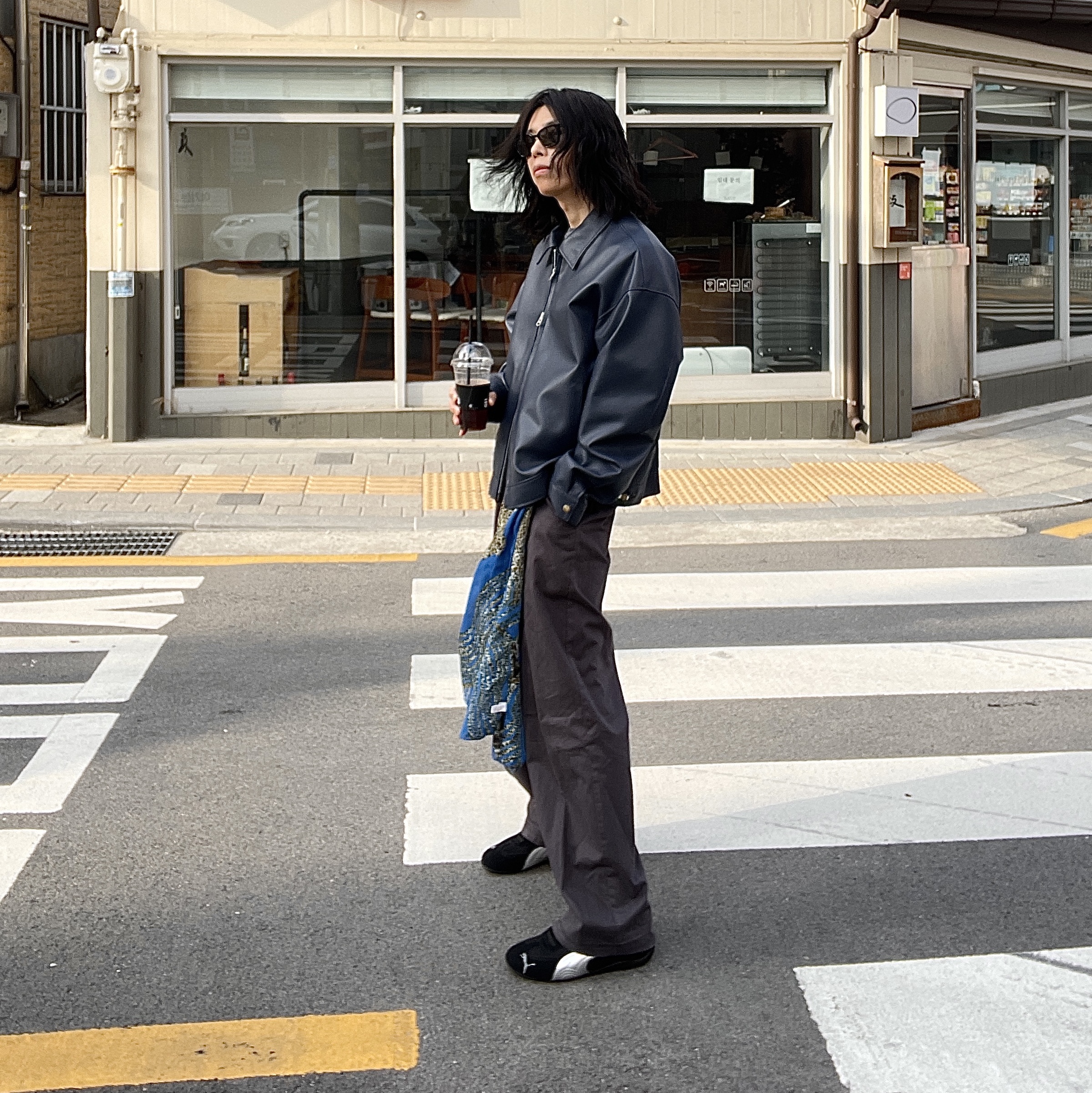 Puma x Open Yy Speedcat Black Shadow Gray, Gentle Monster x Maison Margiela MM007 Black Black 착용 스타일 - 2