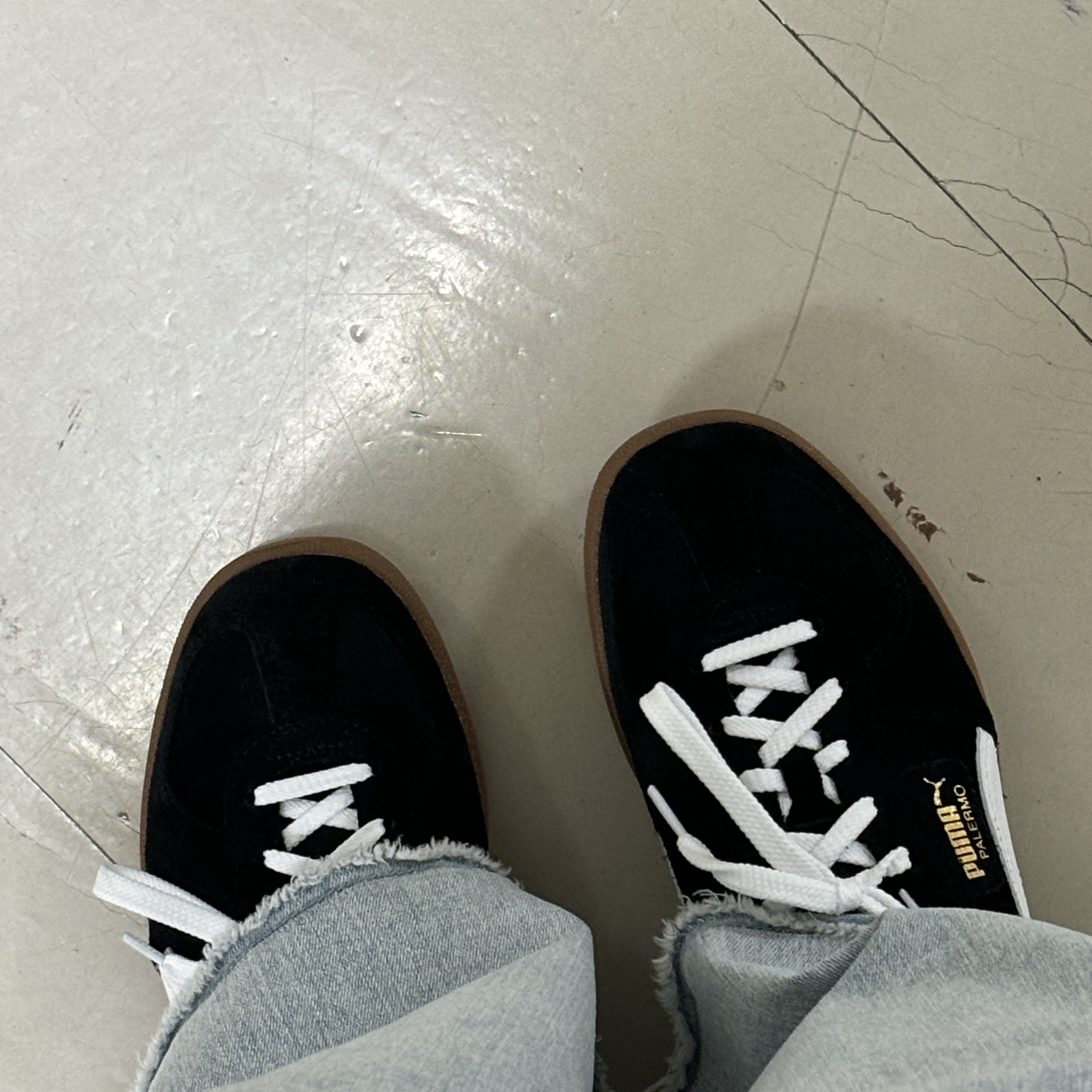 Puma Palermo Black White 착용 스타일
