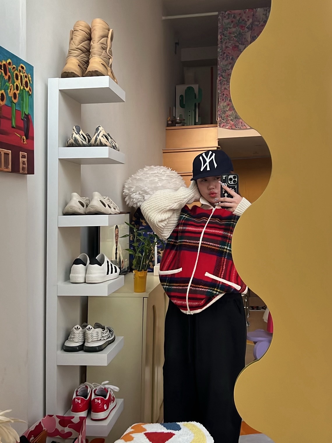 (W) Melissa x Y Project Court Shoe Clear White, Supreme Lafayette Reflective Down Jacket Multicolor - 21FW 착용 스타일 - 8
