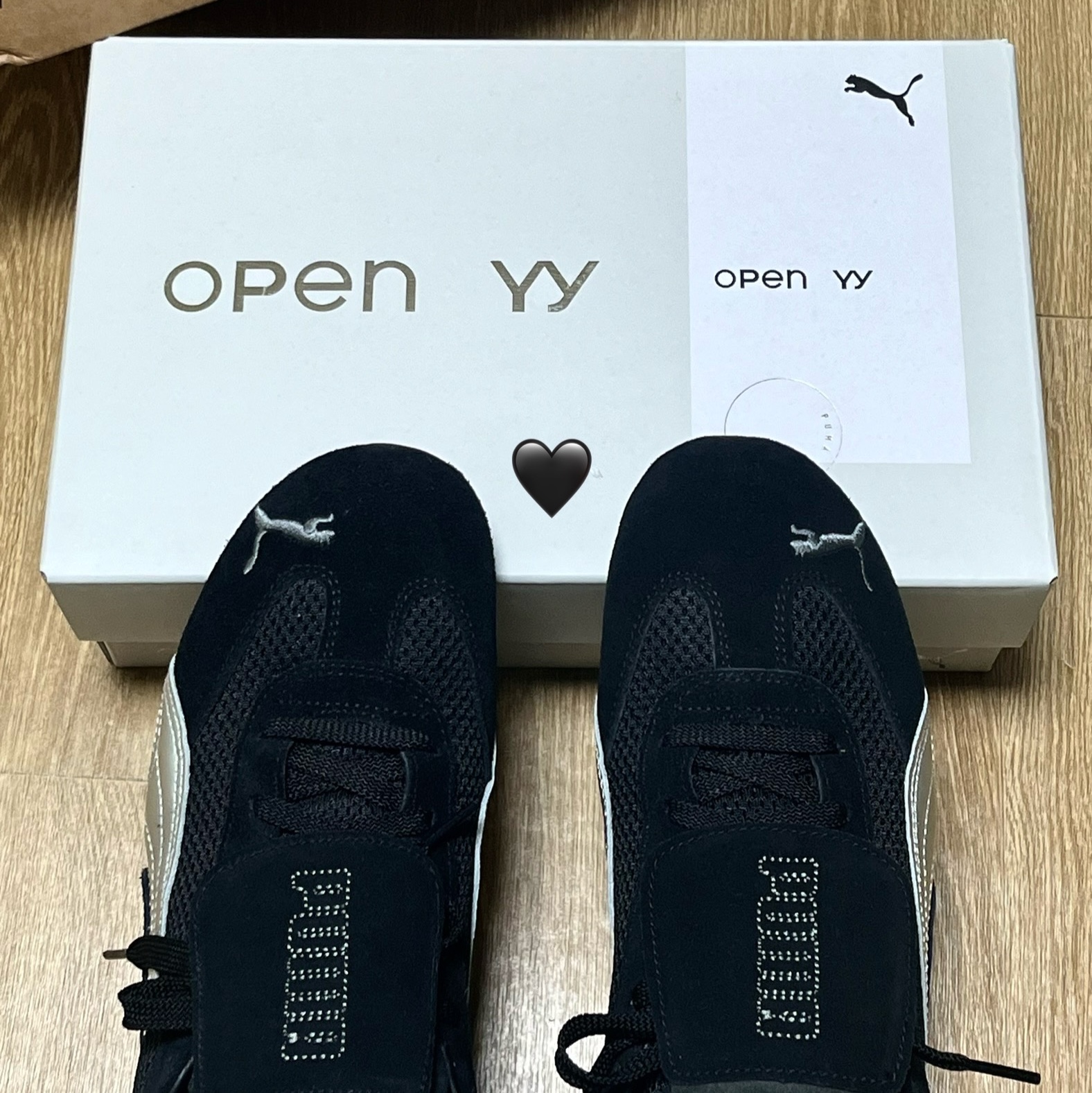 Puma x Open Yy Speedcat Black Shadow Gray 착용 스타일