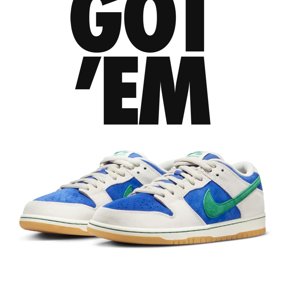 Nike SB Dunk Low Pro Phantom and Hyper Royal 착용 스타일