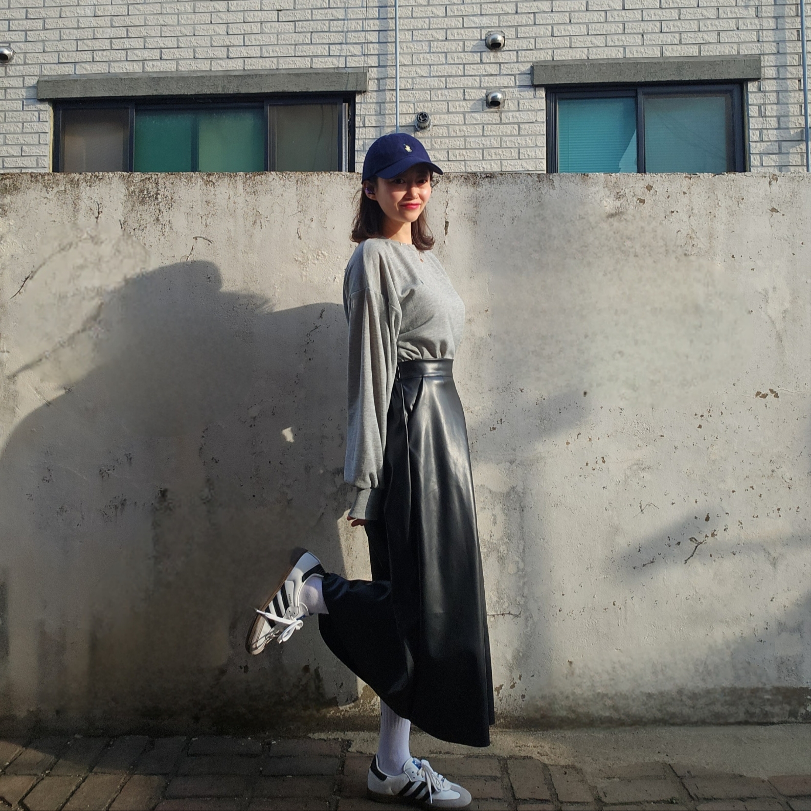 Adidas Samba OG Cloud White 착용 스타일 - 1