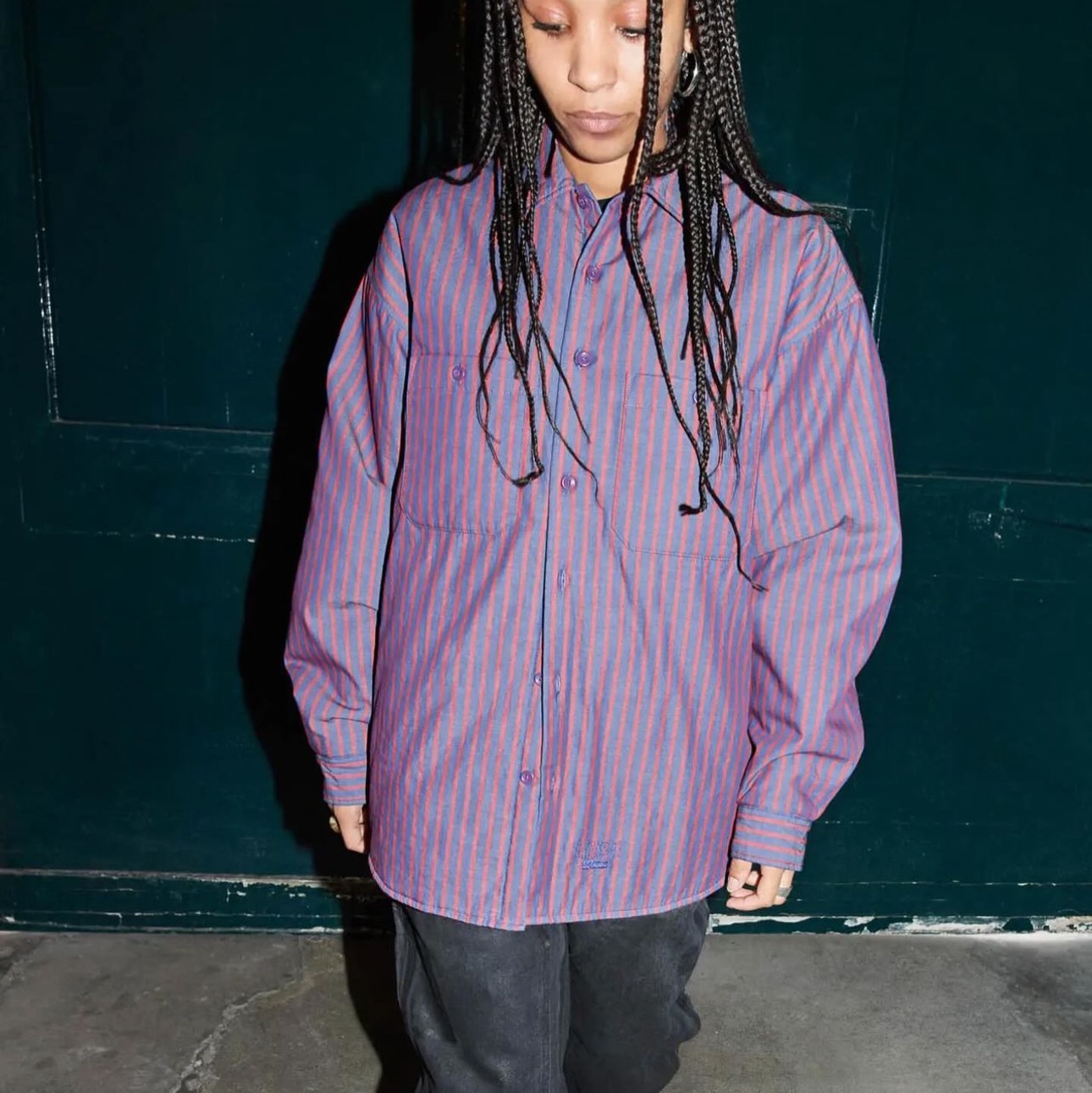 Supreme x MM6 Maison Margiela Padded Shirt Stripe - 24SS 착용 스타일 - 1