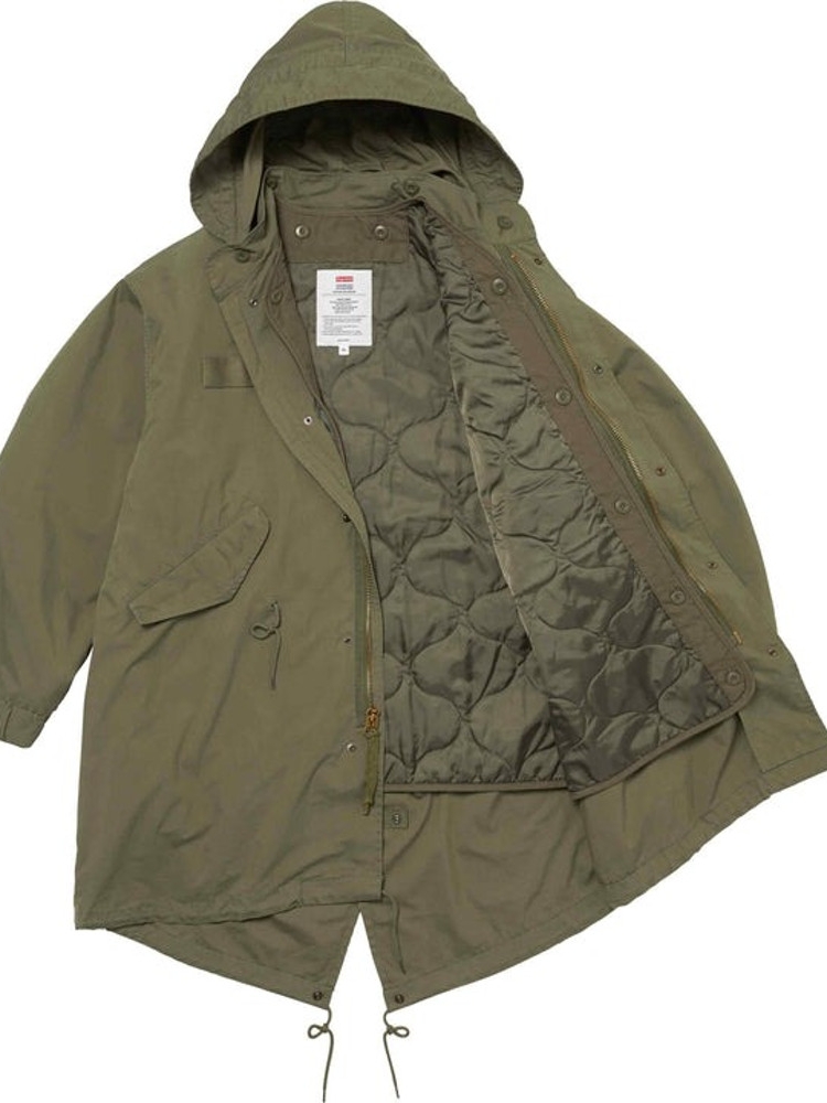 Supreme Futura Fishtail Parka Olive - 24SS 착용 스타일 - 1