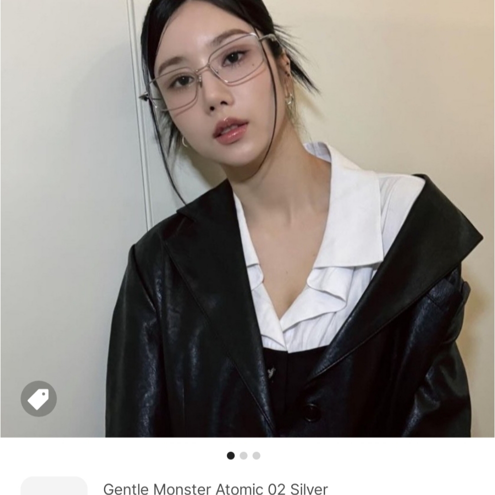 Gentle Monster Atomic 02 Silver 착용 스타일