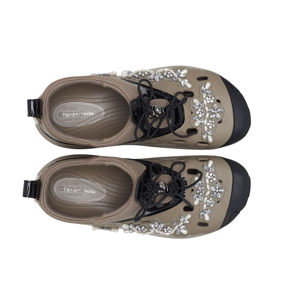 (W) 크록스 x 시몬 로샤 퀵 트레일 로우 카키((W) Crocs x Simone Rocha Quick Trail Low Khaki) - 2