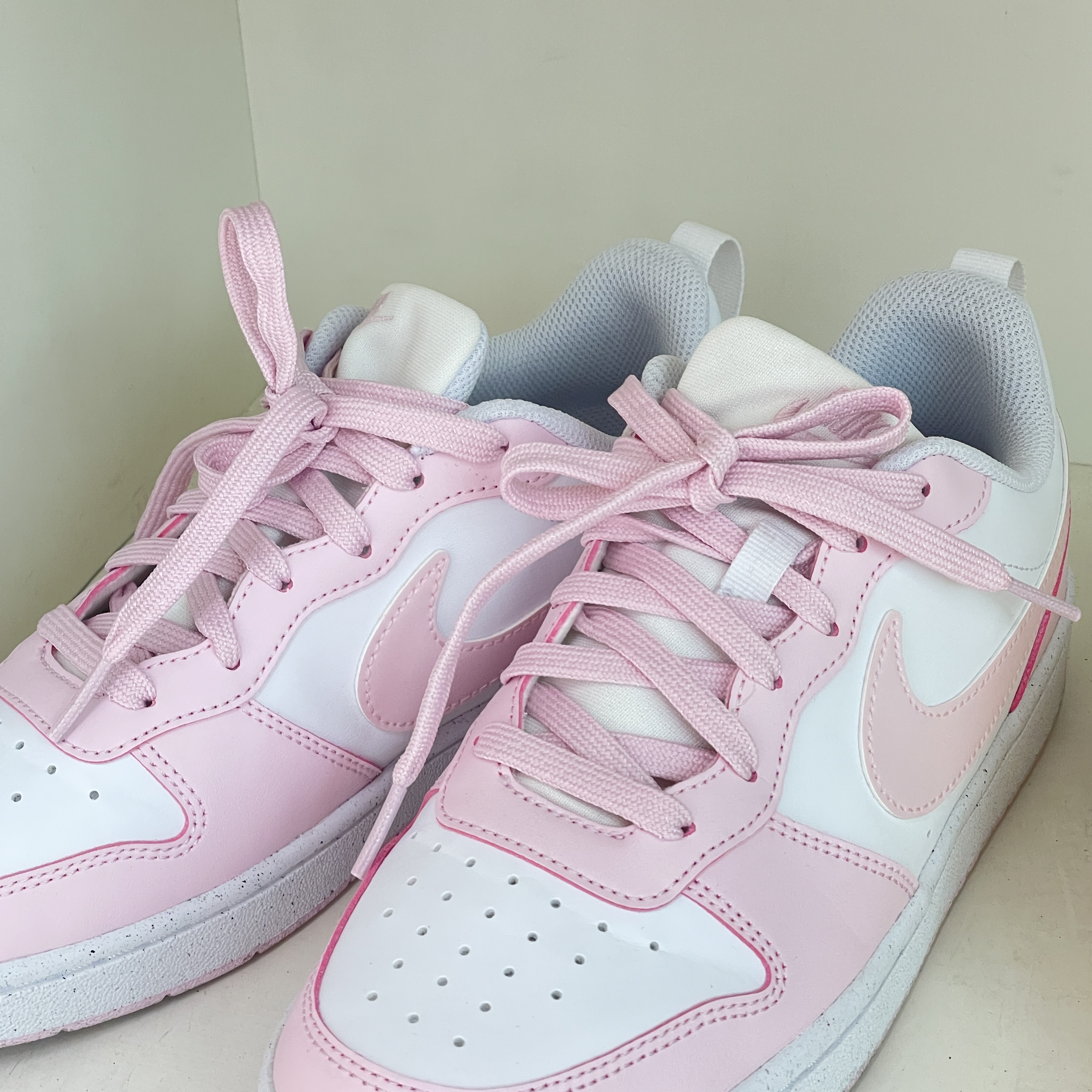 (GS) Nike Court Borough Low Recraft White Pink Foam 착용 스타일