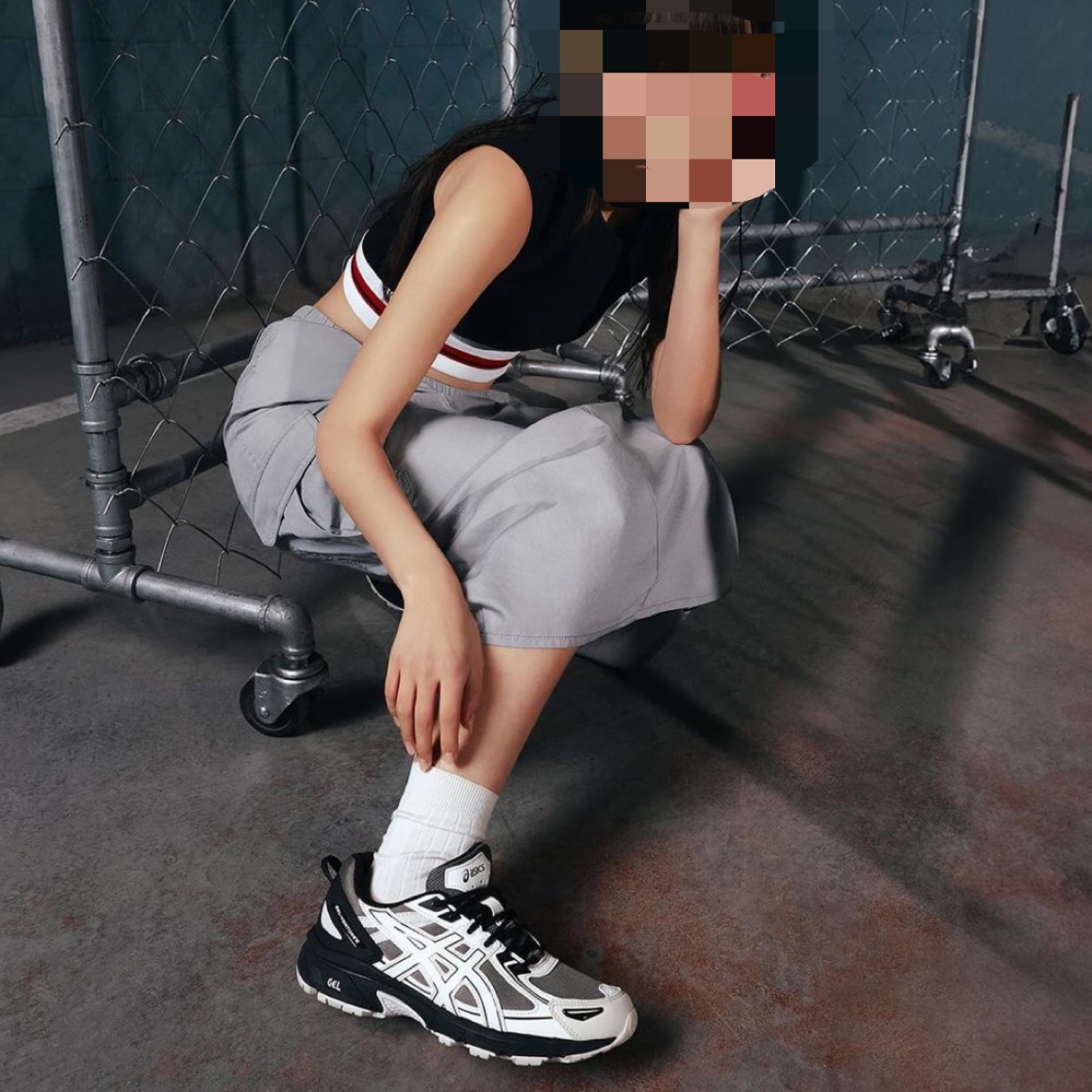 Asics Gel-Venture 6 Mink Vanila 착용 스타일
