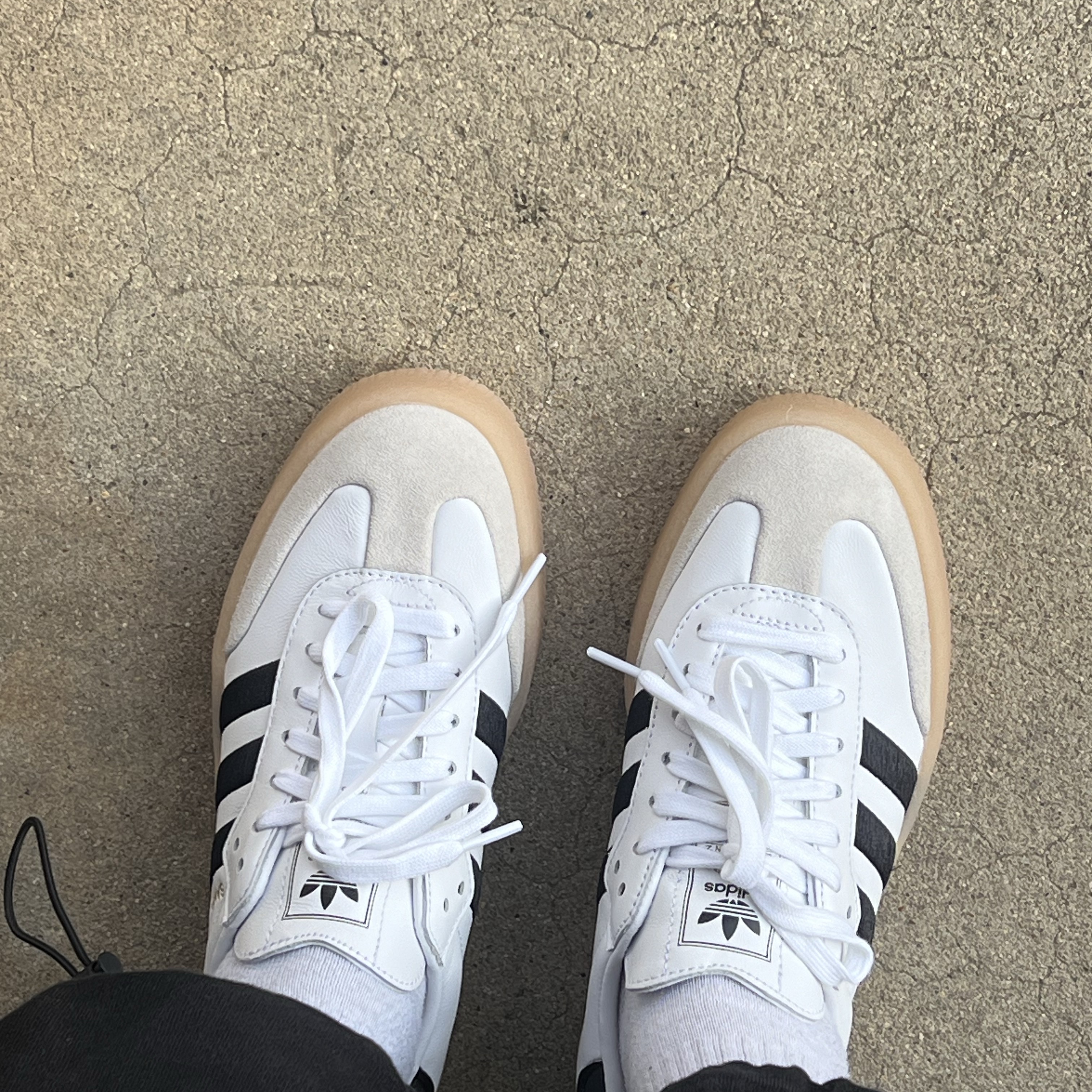 (W) Adidas Sambae White Black 착용 스타일