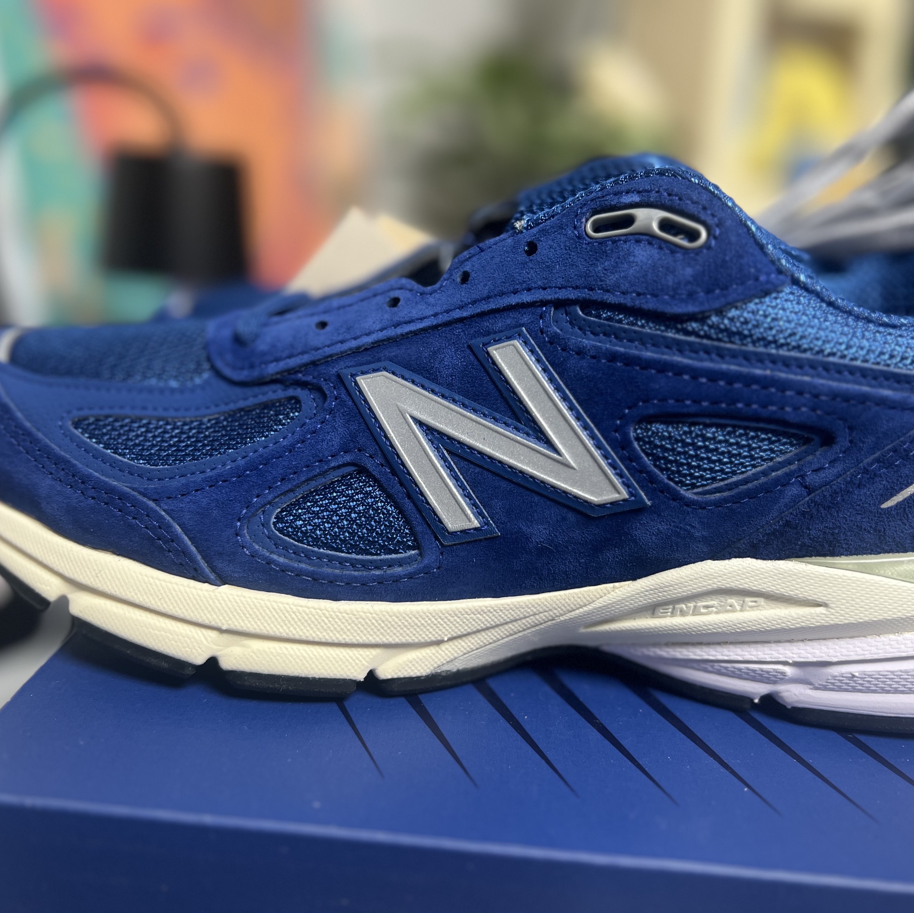 New Balance x Aime Leon Dore 990v4 Made in USA Blue 착용 스타일 - 2