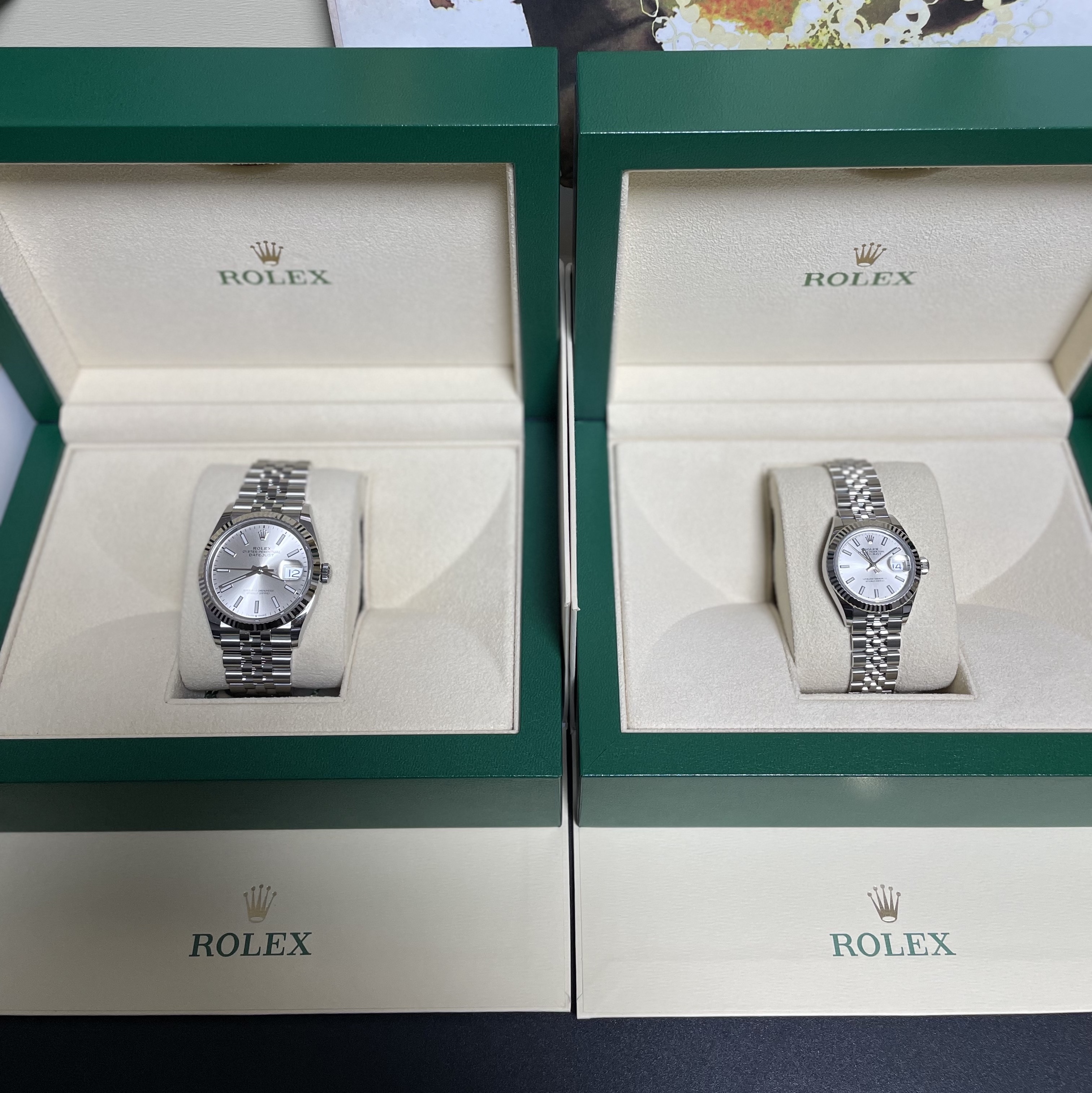 Rolex Datejust 36mm 126234 Silver Jubilee, Rolex Lady-Datejust 28mm 279174 Silver Jubilee 착용 스타일