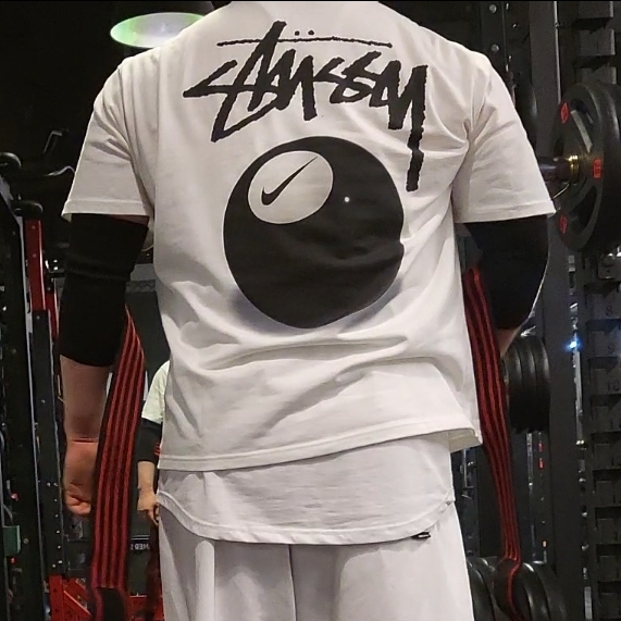 Nike x Stussy NRG FL SS 8 Ball T-Shirt White (DO9323-100) 착용 스타일 - 1