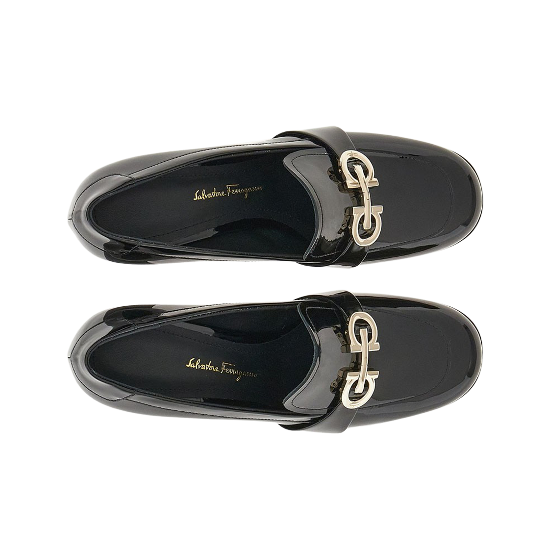 (W) 페라가모 간치니 오너먼트 로퍼 블랙 - C((W) Ferragamo Loafer with Gancini Ornament Black - C) - 2