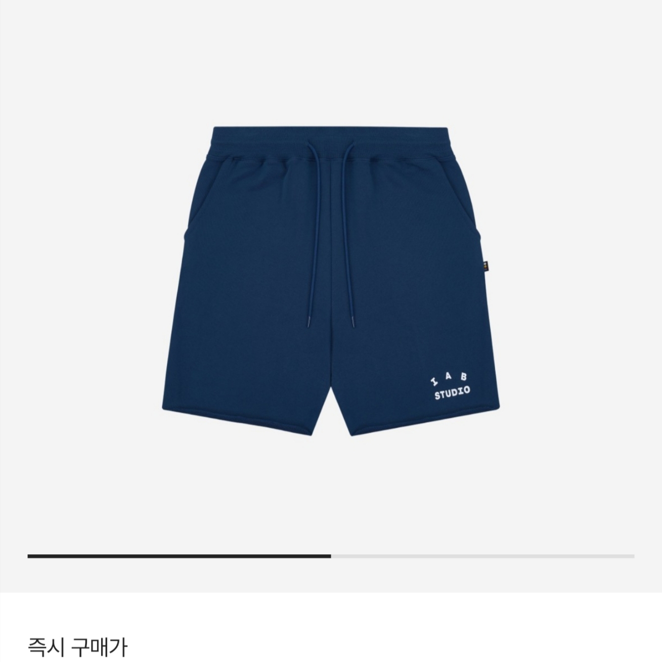 IAB Studio Heavy Sweatshorts Navy - 23FW 착용 스타일