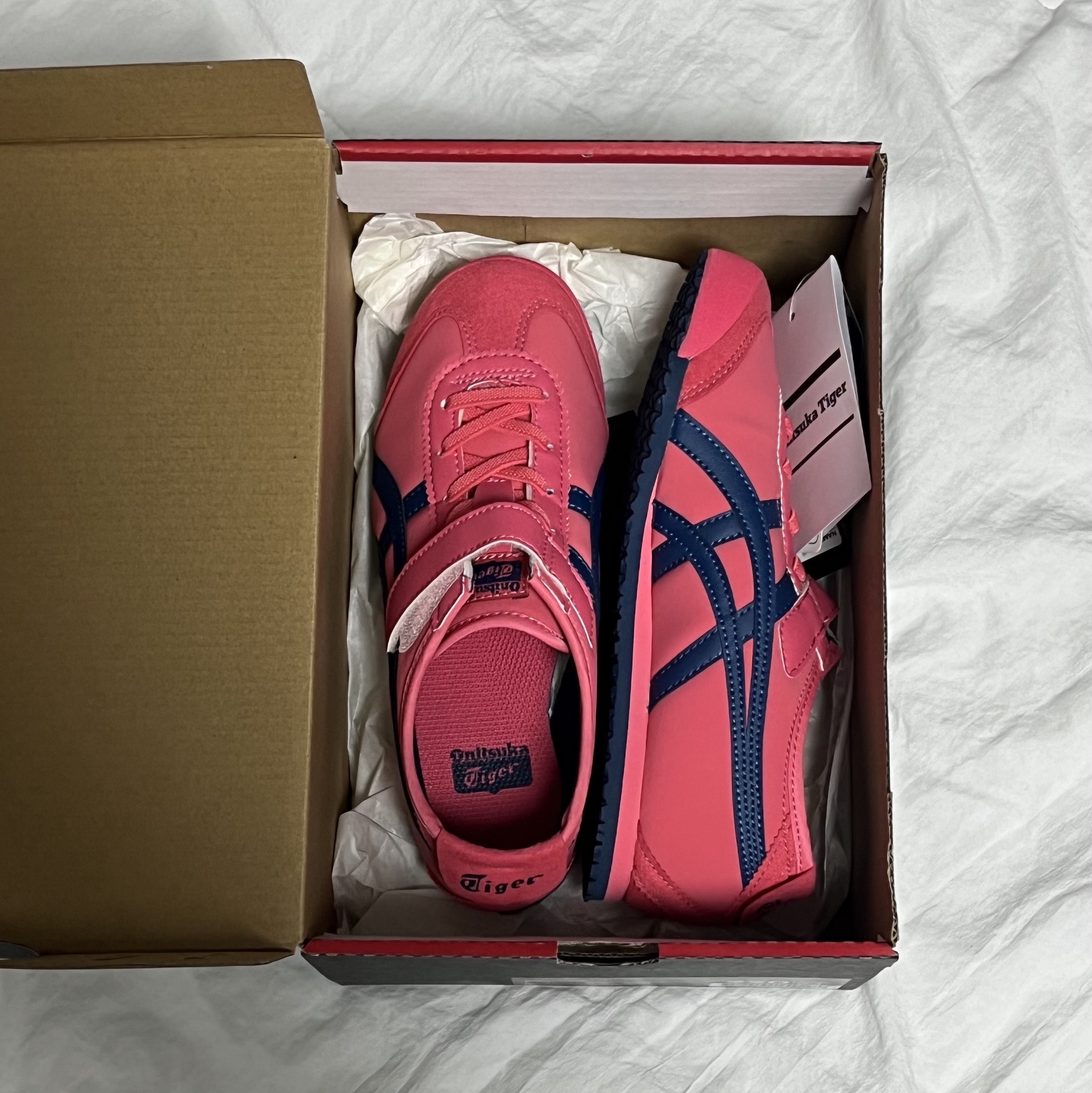(PS) Onitsuka Tiger Mexico 66 Pink Cameo Mako Blue 착용 스타일