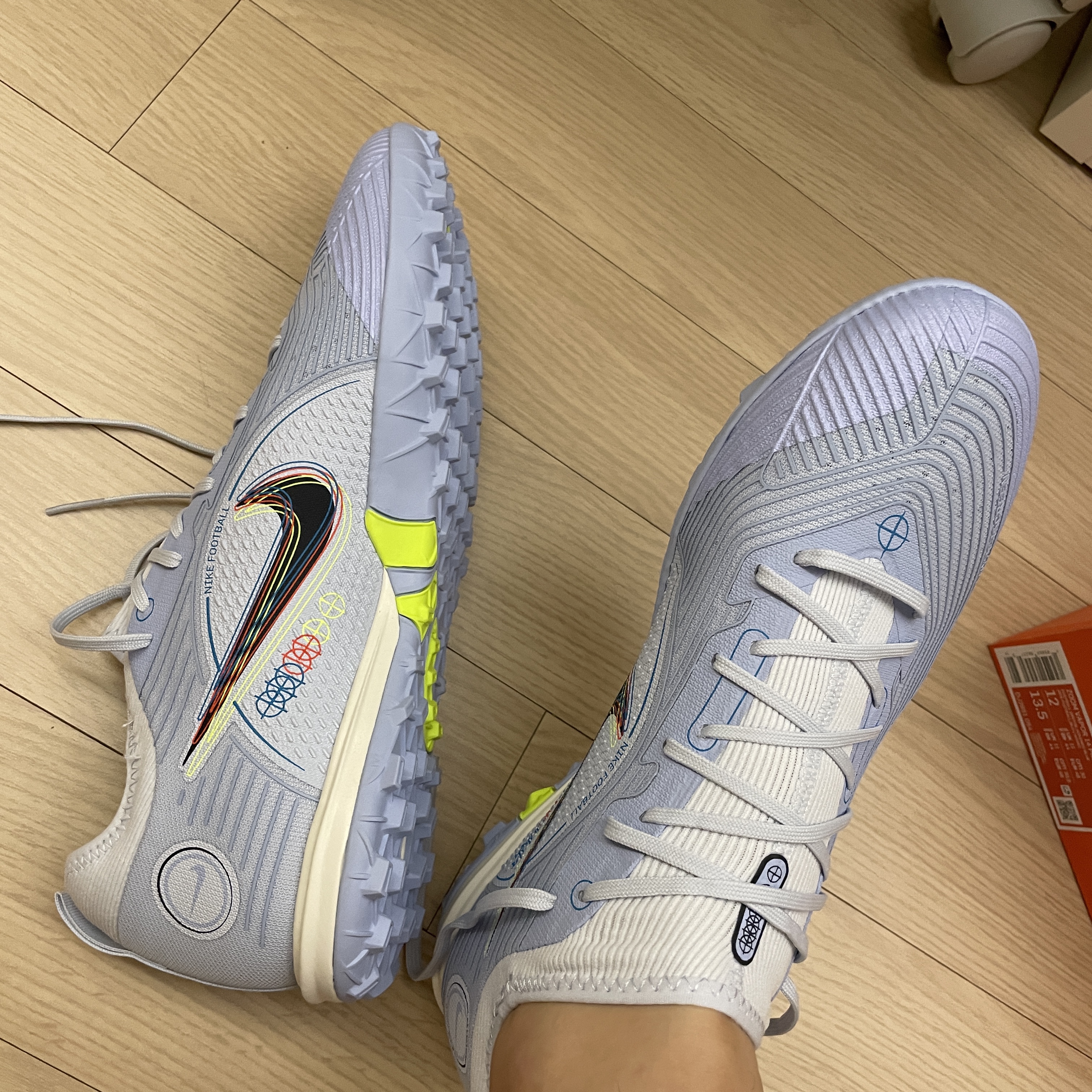 Nike Zoom Mercurial Vapor 14 Pro TF Grey Blackened Blue 착용 스타일