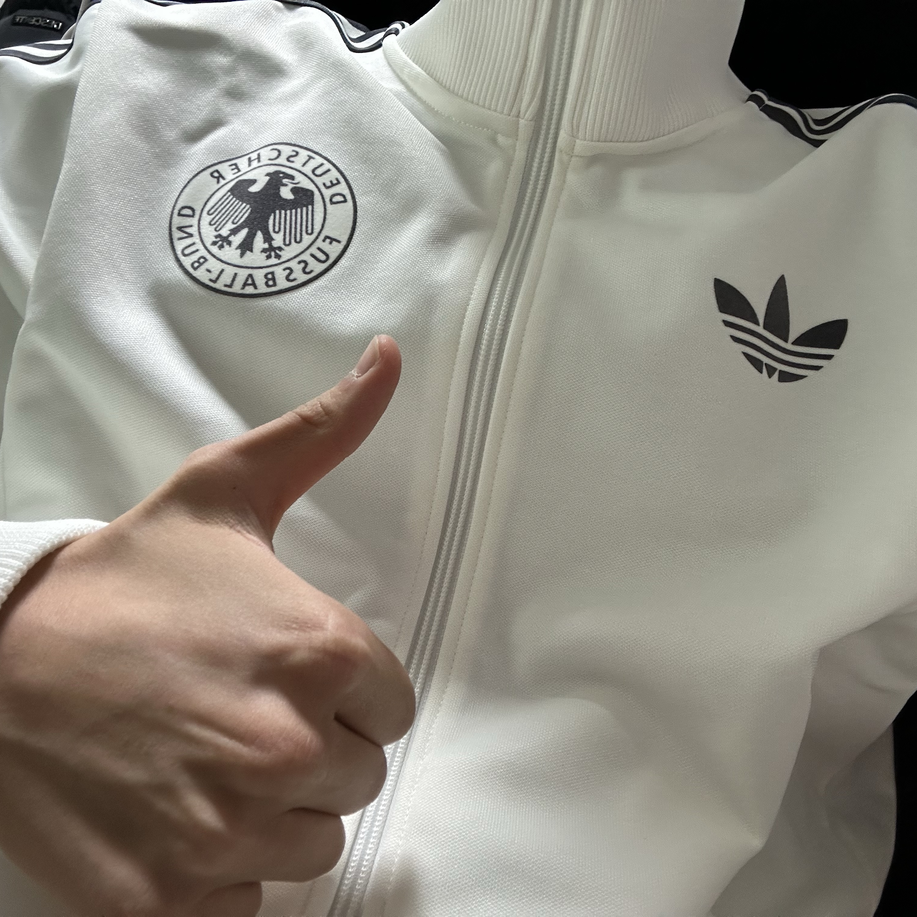 Adidas German Beckenbauer Track Top Off White - KR Sizing 착용 스타일