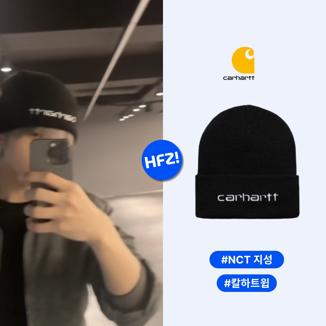 Carhartt WIP Script Beanie Artichoke 착용 스타일 - 1