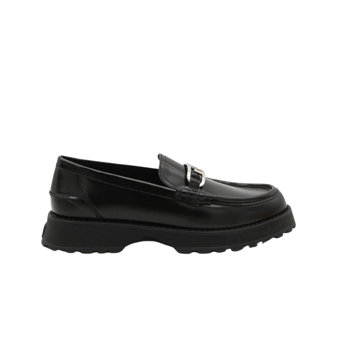 7D157969FF0QA1 Fendi O'Lock Loafers Black