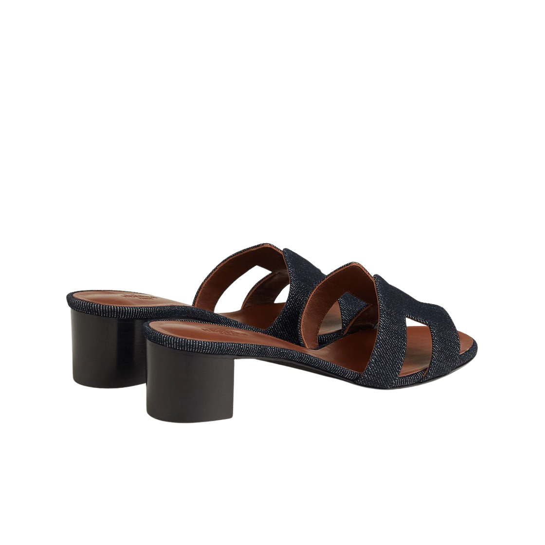 (W) 에르메스 오아시스 샌들 데님 & 블루 브뤼((W) Hermes Oasis Sandal Denim & Bleu Brut) - 3