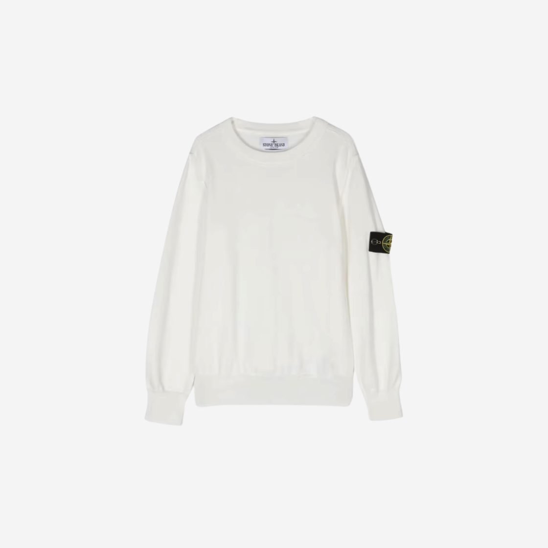 8016501B2-V0001 (Kids) Stone Island 501B2 Organnic Soft Cotton Crewneck Knit White - 24SS