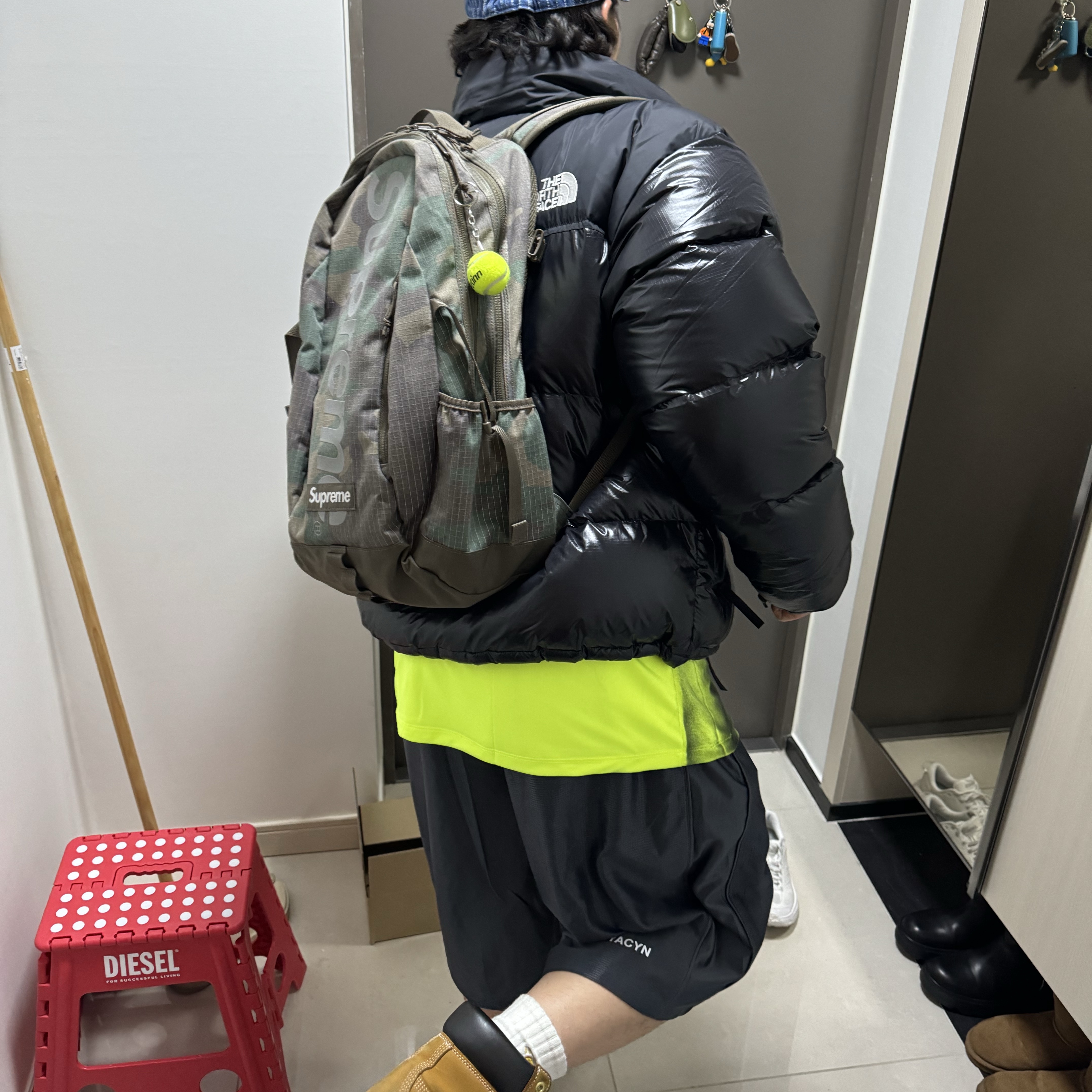 [KREAM 단독] Hyacyn Football Fake Jersey Multi, [KREAM 단독] Hyacyn Basket Layer Stitch Grey 착용 스타일