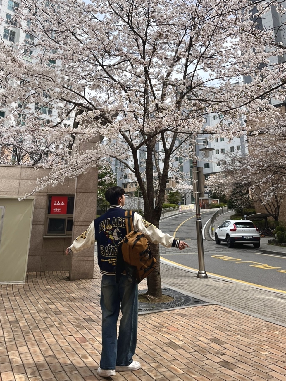 Palace Saints Varsity Jacket Navy - 24SS, Carhartt WIP Kickflip Backpack Deep Hamilton Brown 착용 스타일