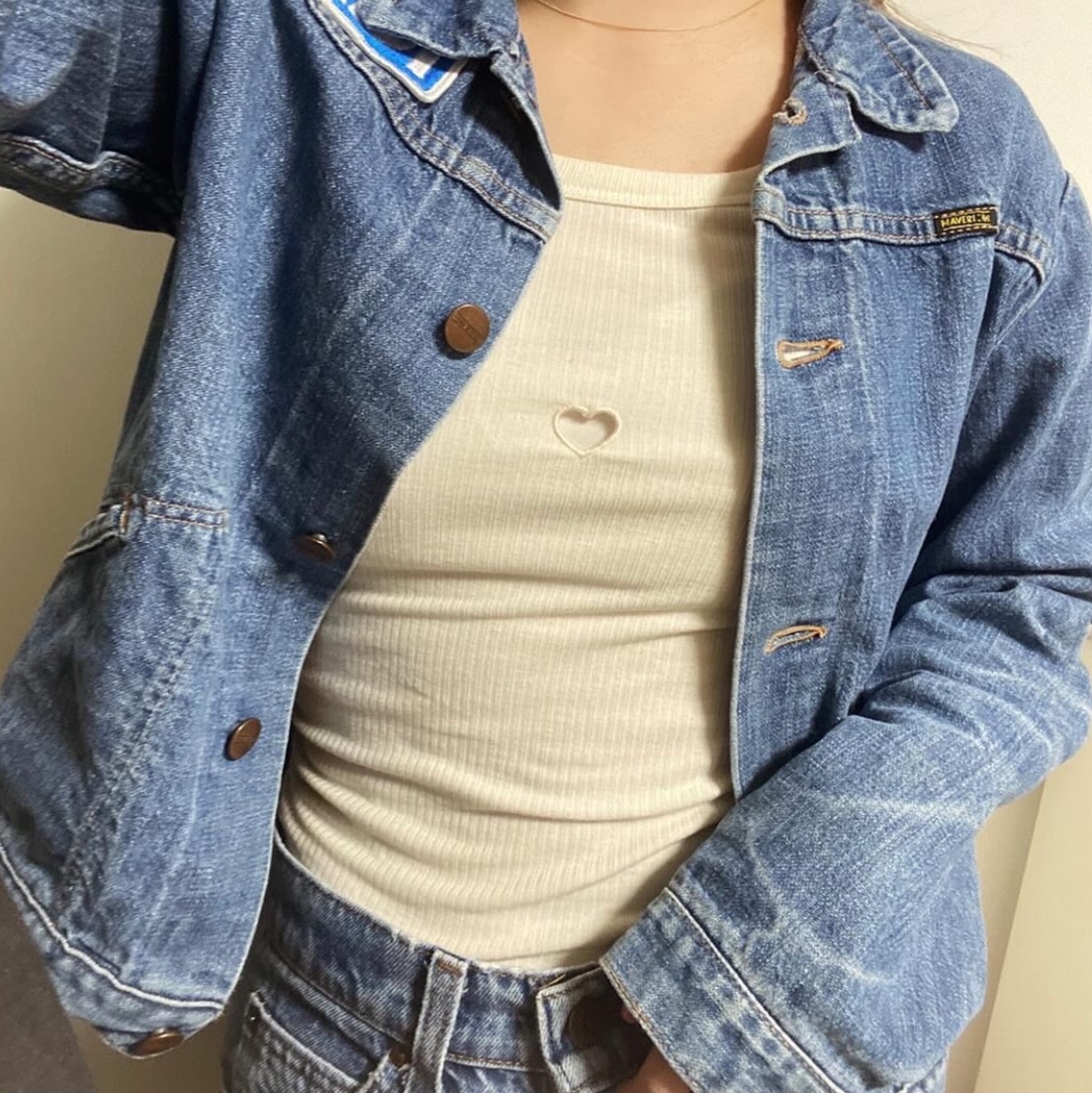Baserange Women Heart Tank Undyed 착용 스타일