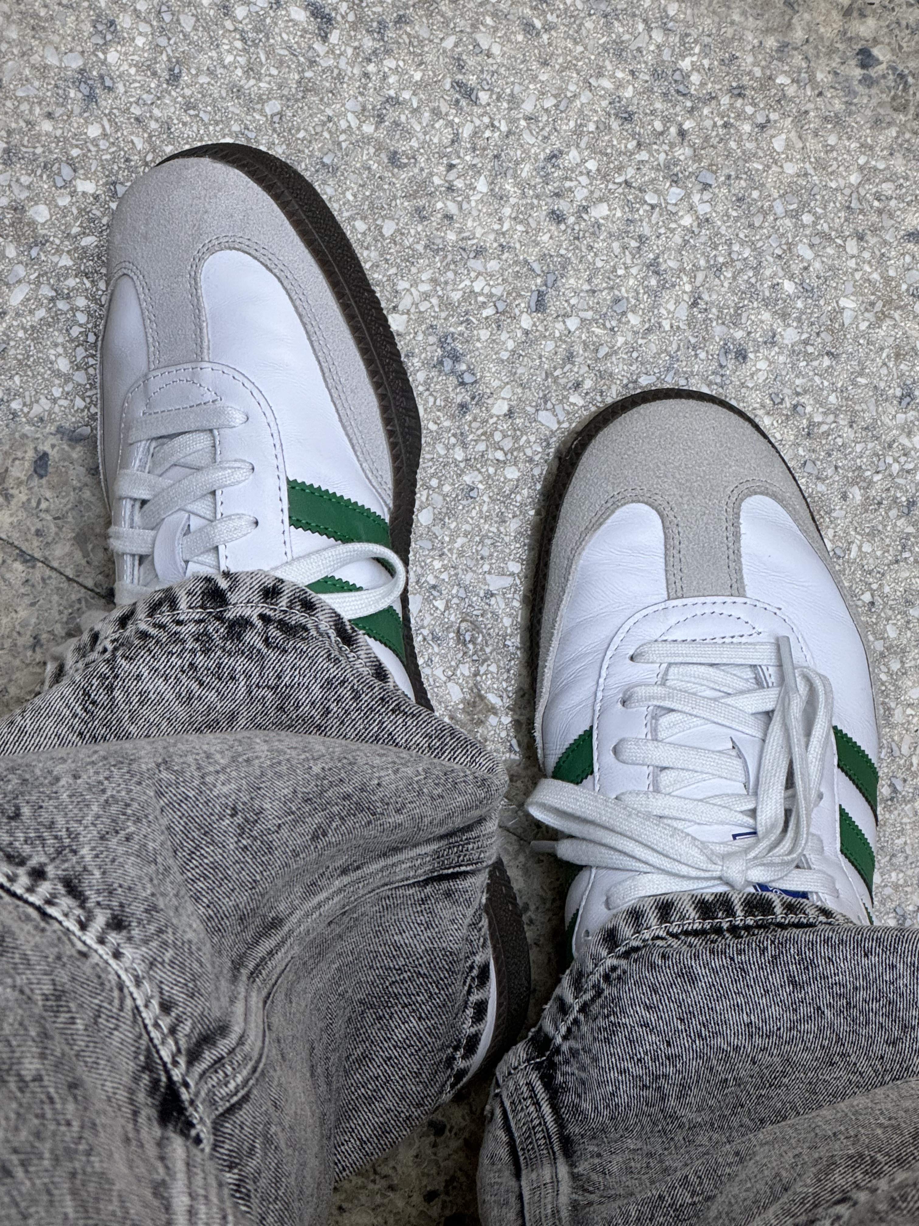 Adidas Samba OG White Green 착용 스타일