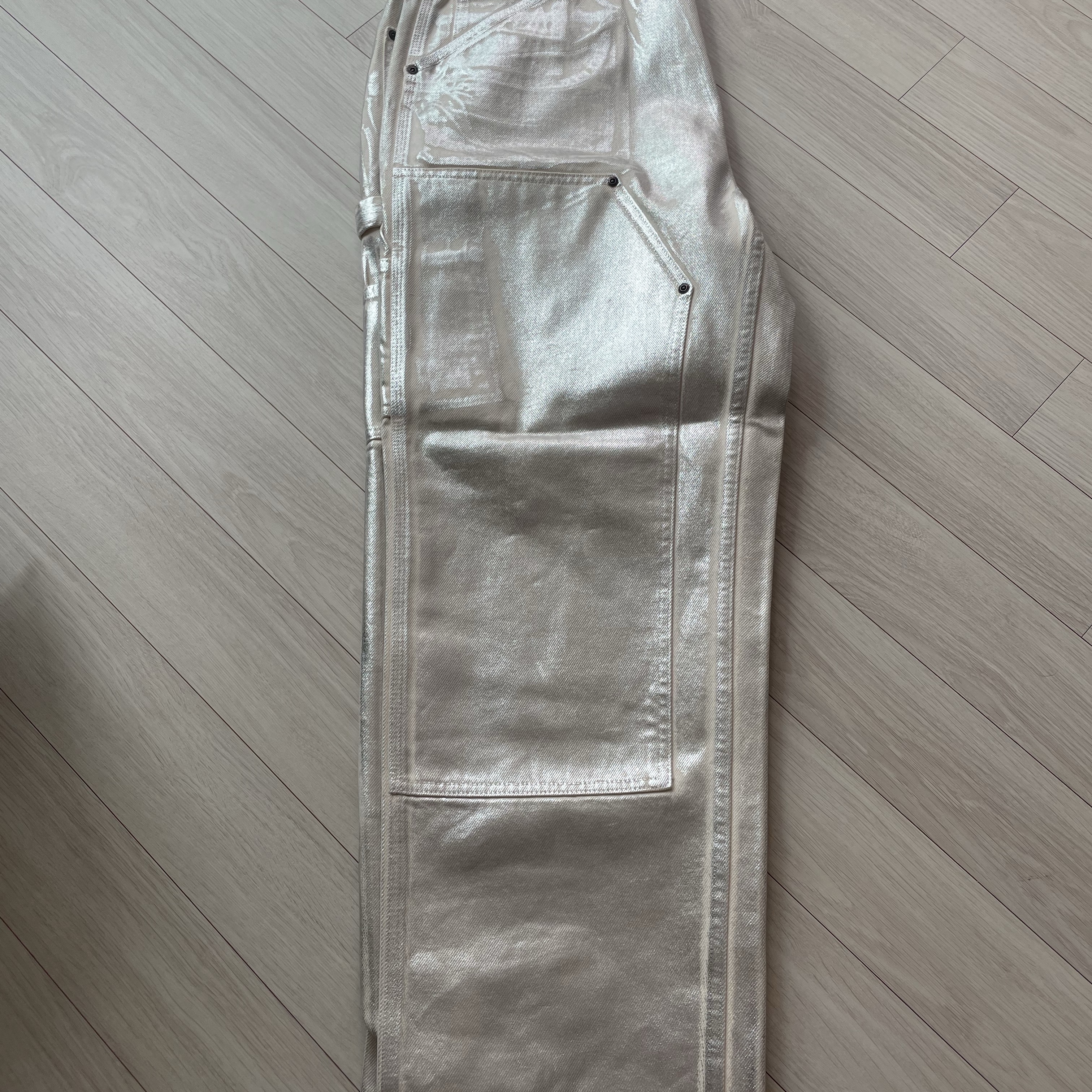 Supreme x MM6 Maison Margiela Foil Double Knee Painter Pant Natural - 24SS 착용 스타일 - 3