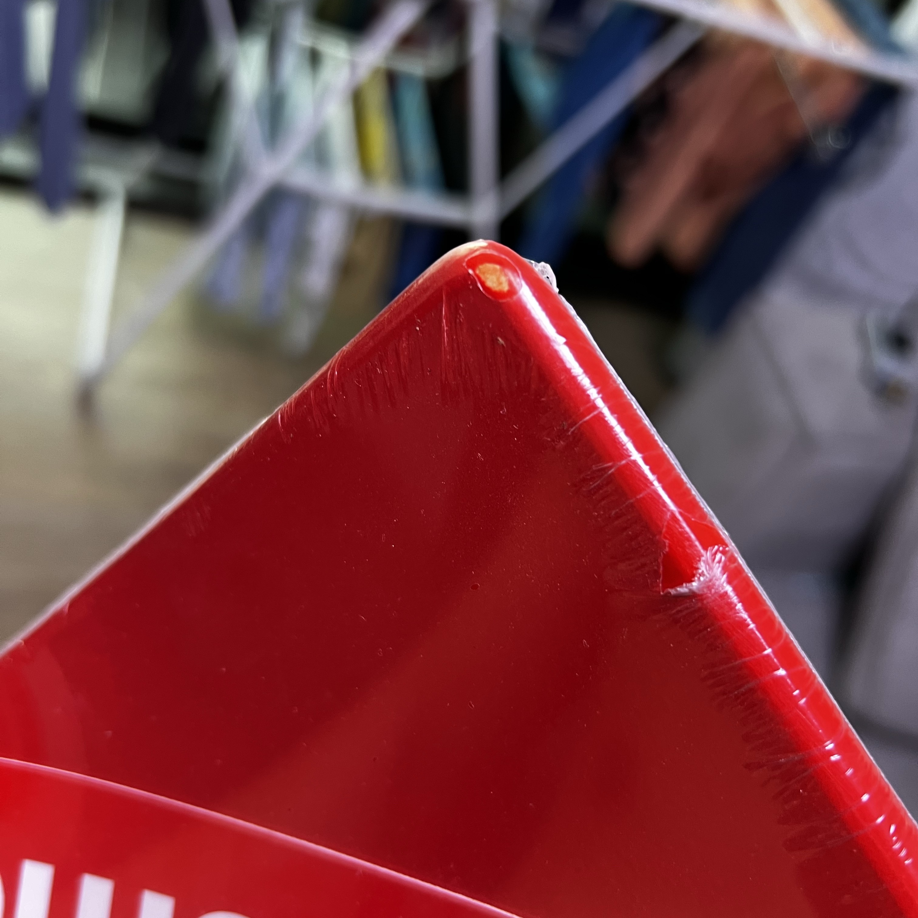 Supreme Uncut Box Logo Skateboard Deck Red - 22SS 착용 스타일 - 2