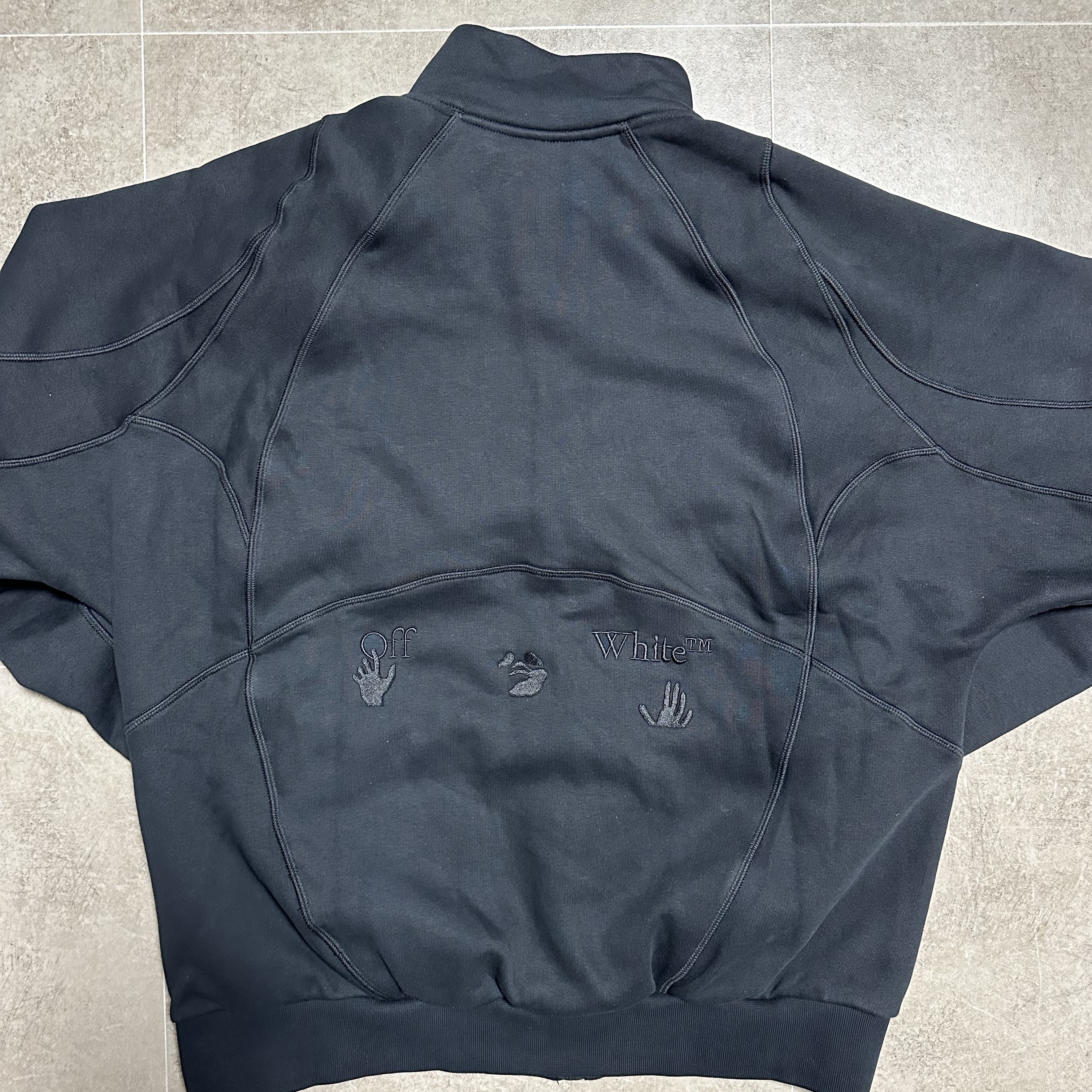 Nike x Off-White Mock Neck Track Jacket Black - Asia 착용 스타일 - 2