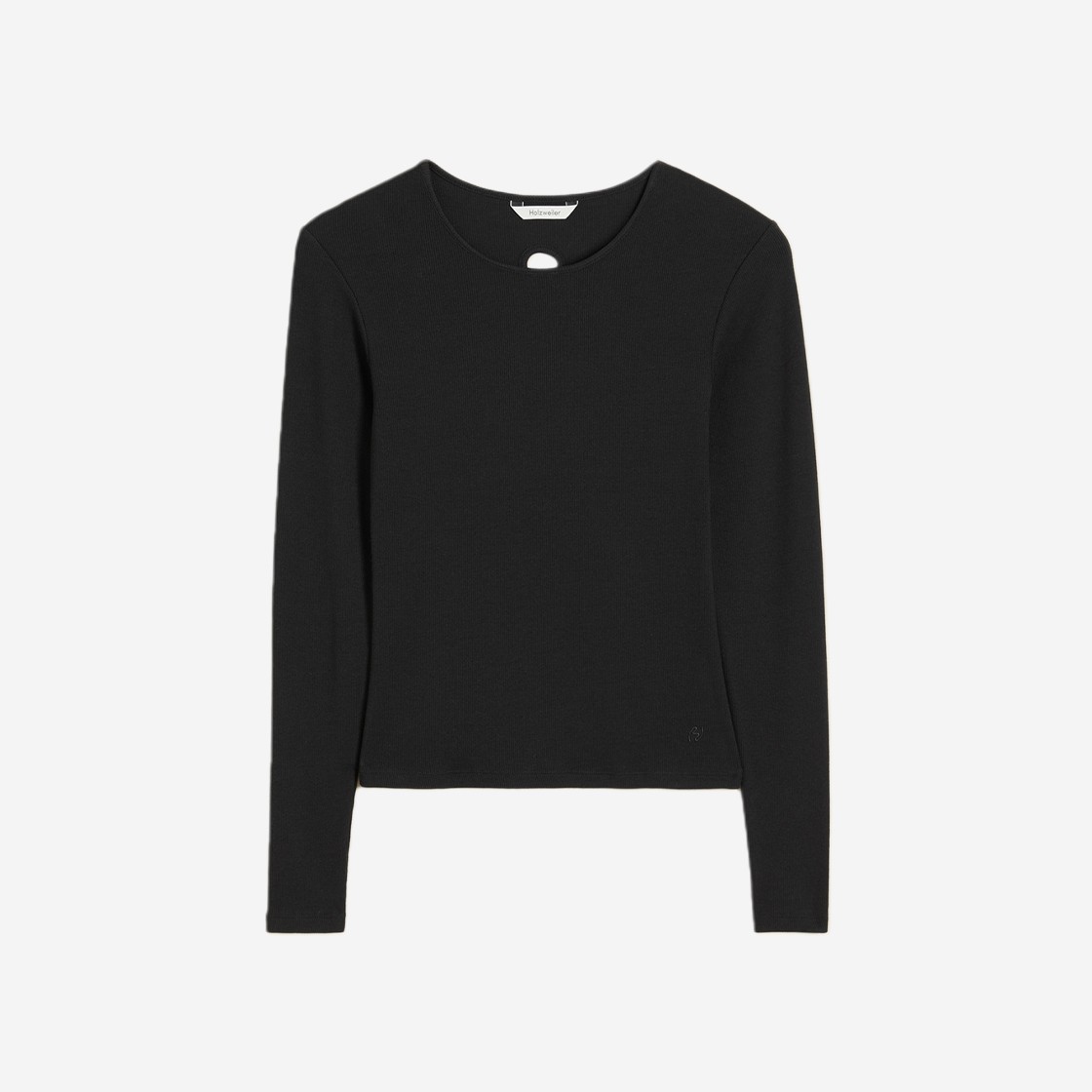 Holzweiler Women Fitted Rib Long Sleeve Black 상세 이미지 1