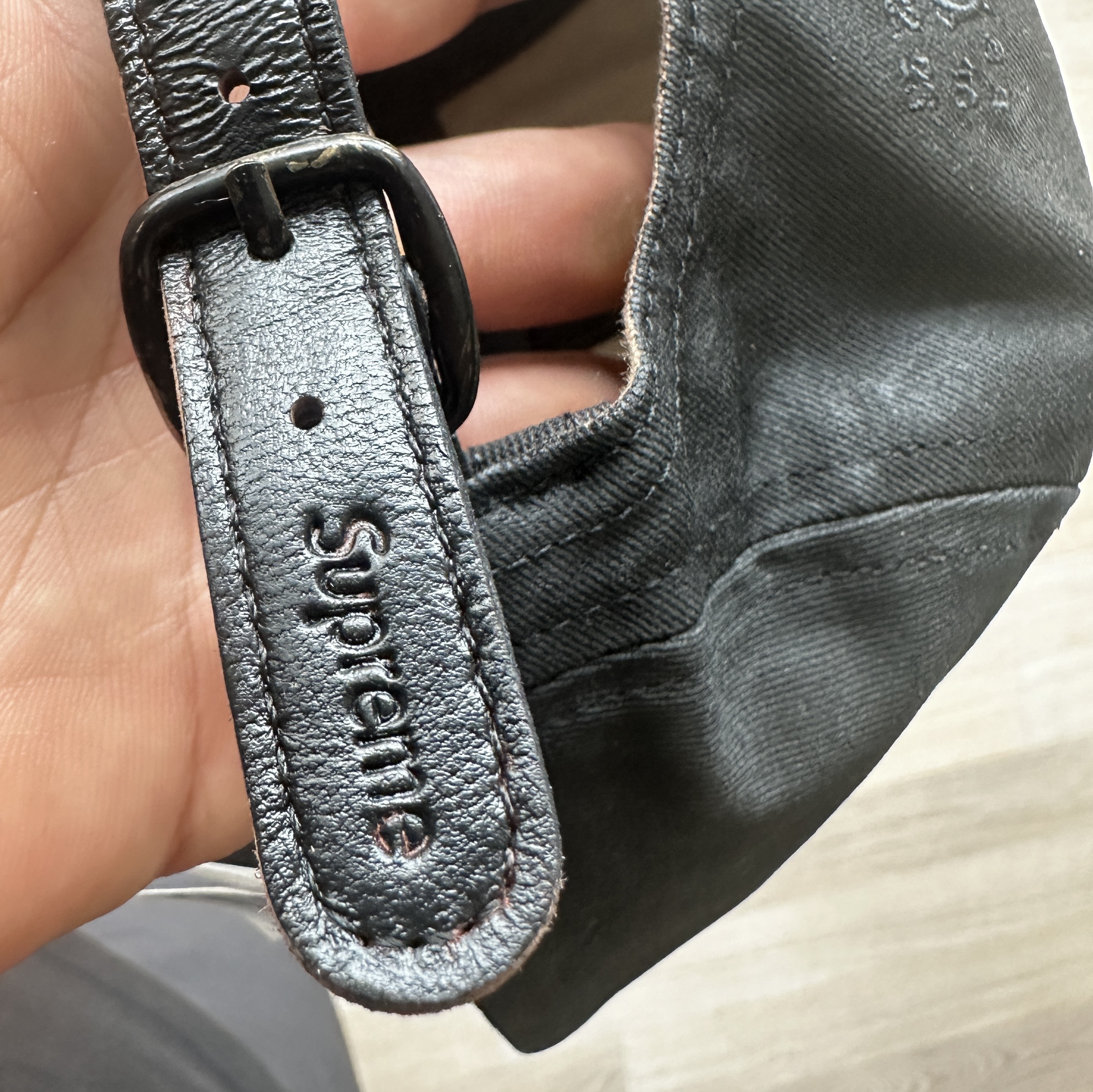 Supreme x MM6 Maison Margiela Painted Camp Cap Black - 24SS 착용 스타일 - 3
