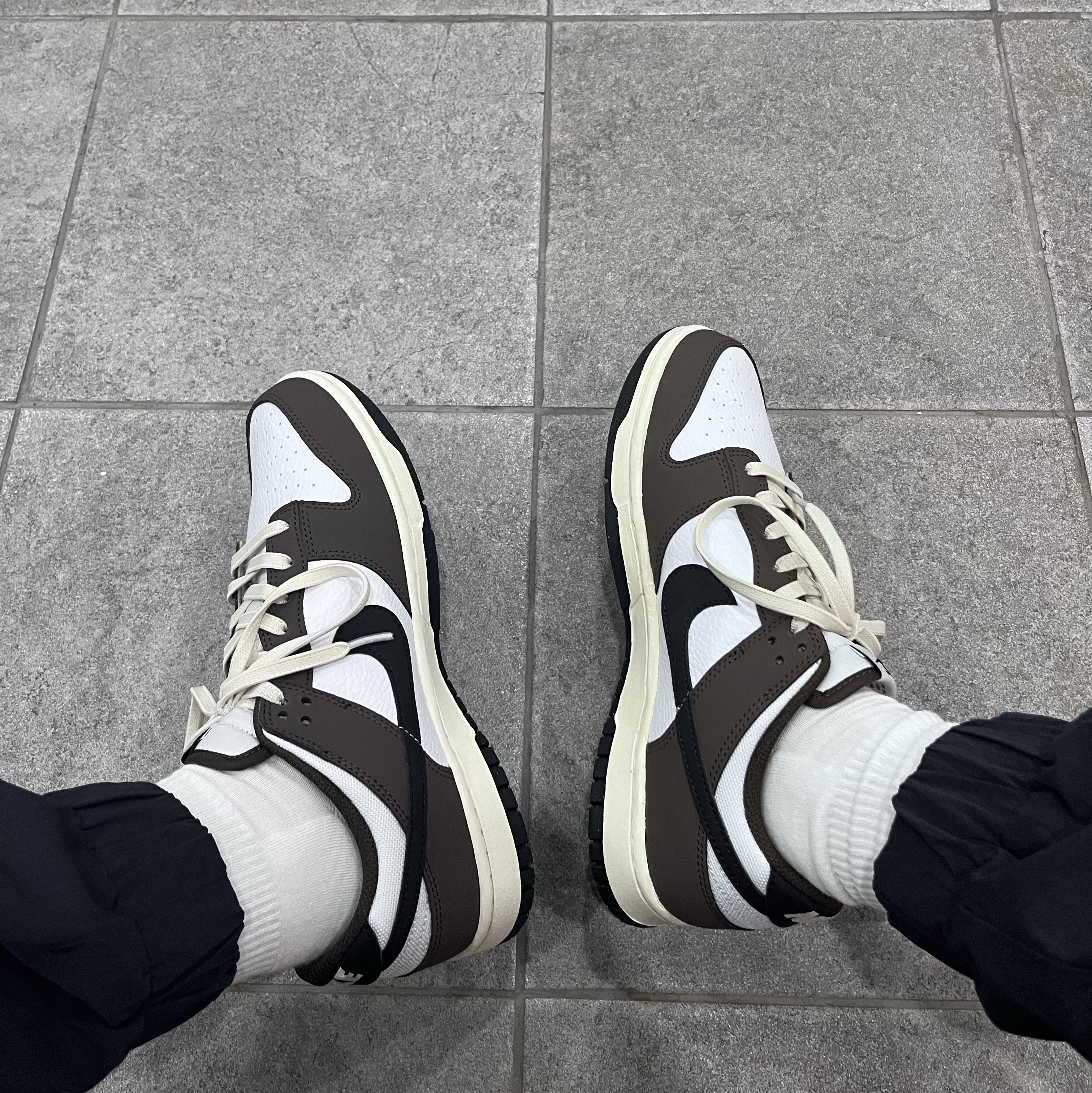 Nike Dunk Low Retro Next Nature Baroque Brown White 착용 스타일