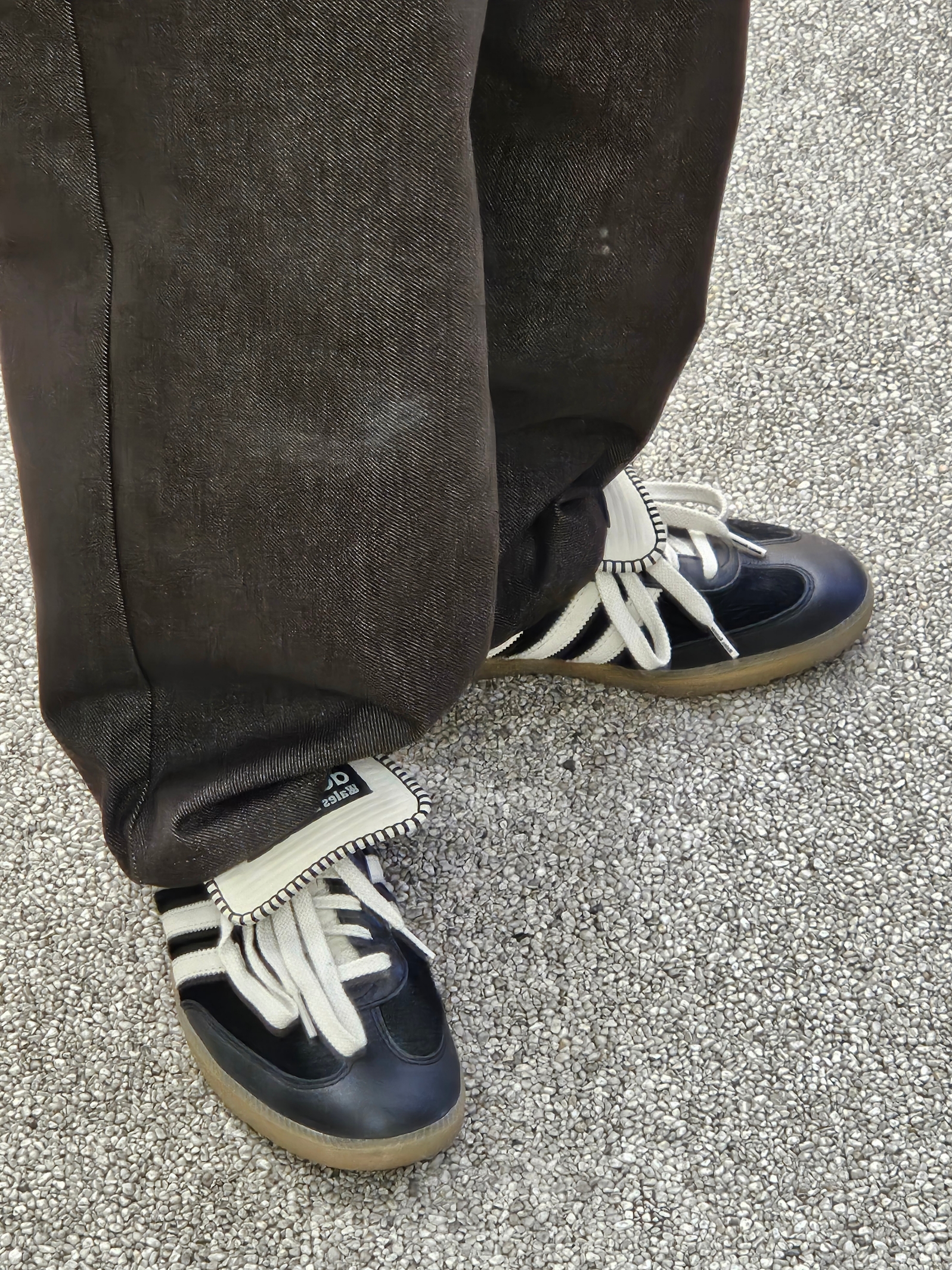 Adidas x Wales Bonner Pony Tonal Samba Core Black Cream White 착용 스타일