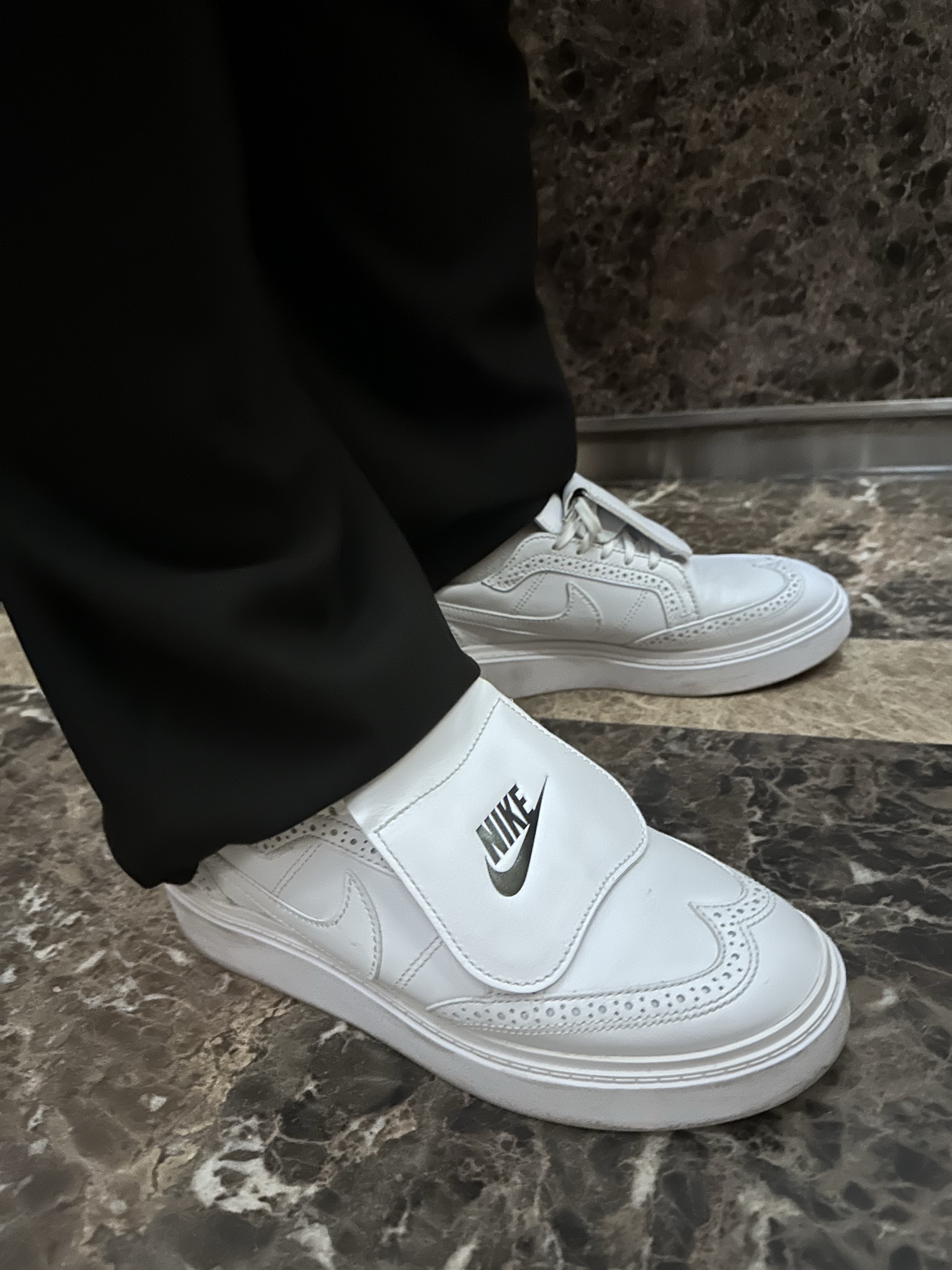 Nike x Peaceminusone Kwondo1 White 착용 스타일 - 3