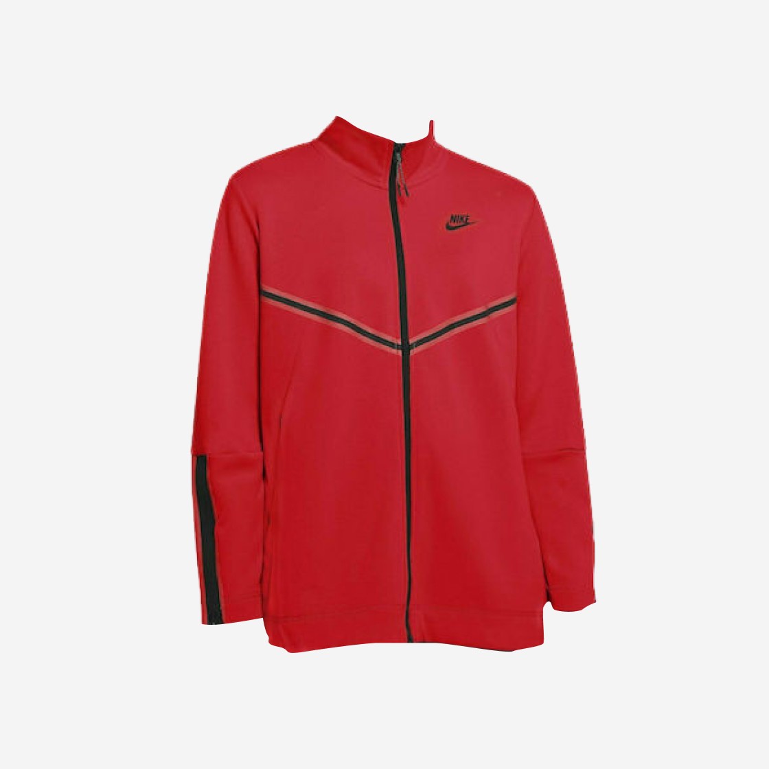 (W) Nike Tech Fleece Full Zip Jacket Singlet Red - Asia 상세 이미지 1