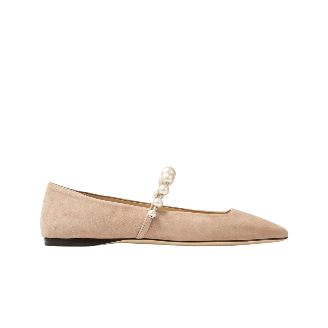 ADEFLATSZR0C7122 (W) Jimmy Choo Ade Flat Ballet Pink White