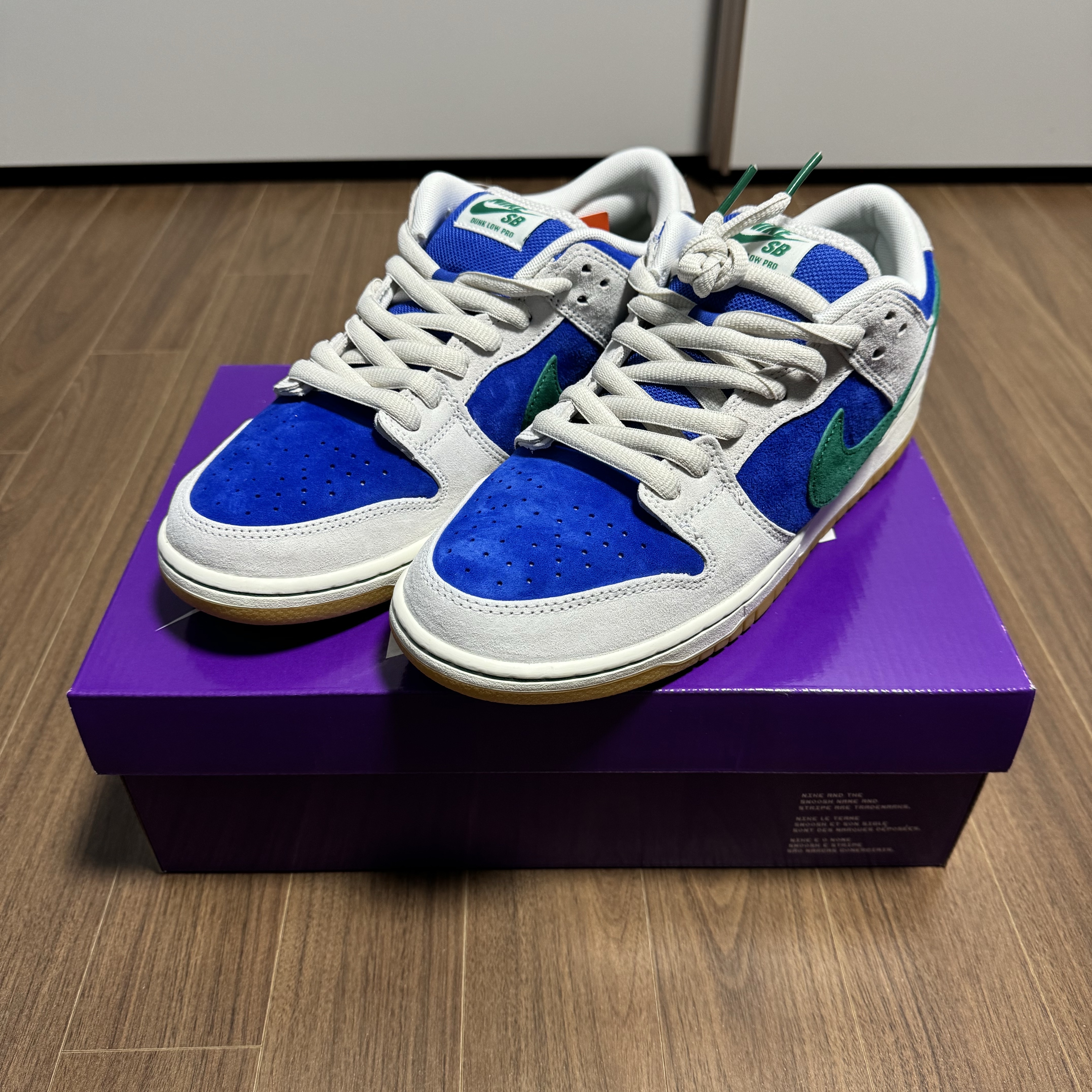 Nike SB Dunk Low Pro Phantom and Hyper Royal 착용 스타일