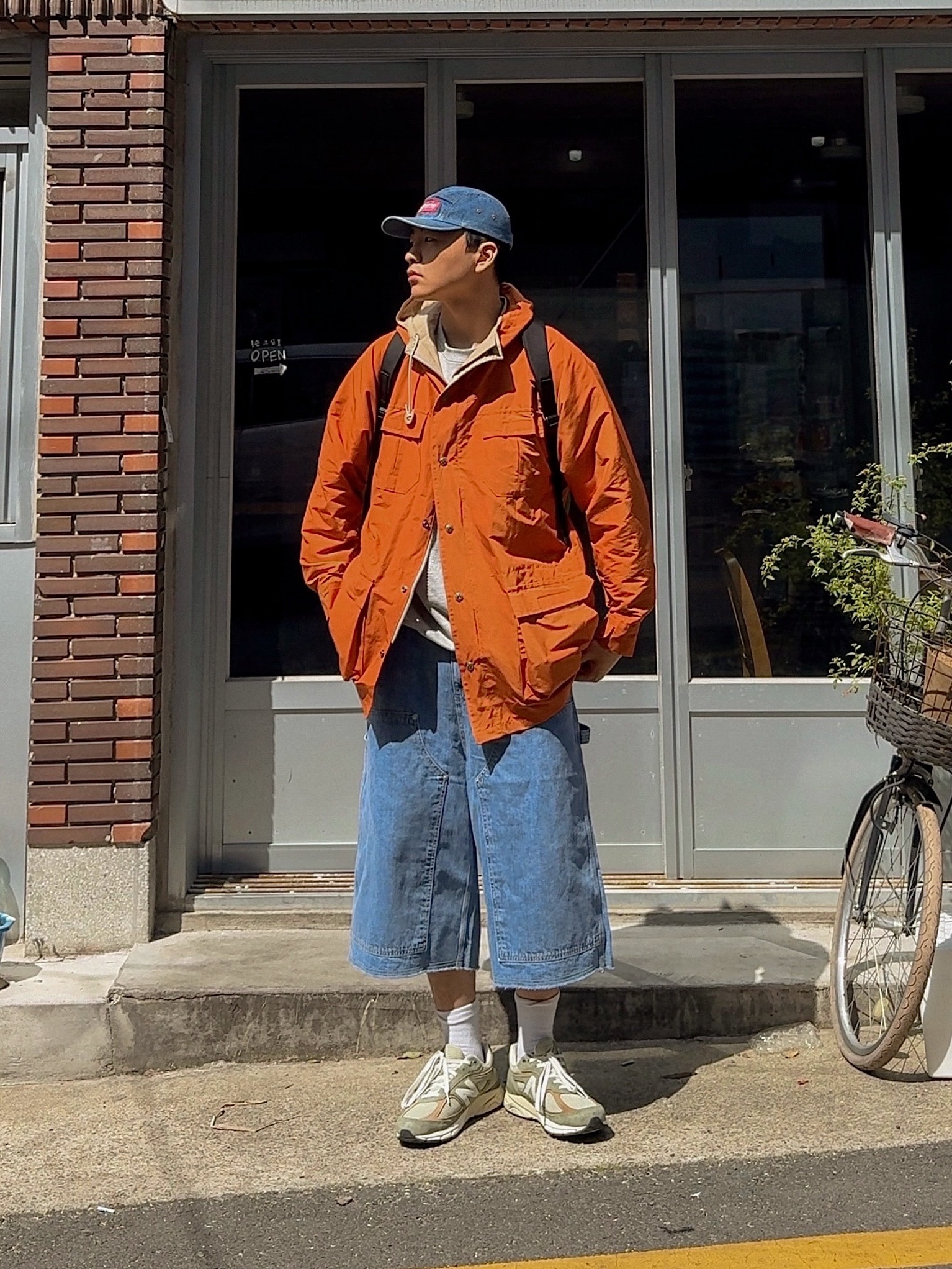 Supreme Washed Chino Twill Camp Cap Denim - 22FW 착용 스타일 - 1