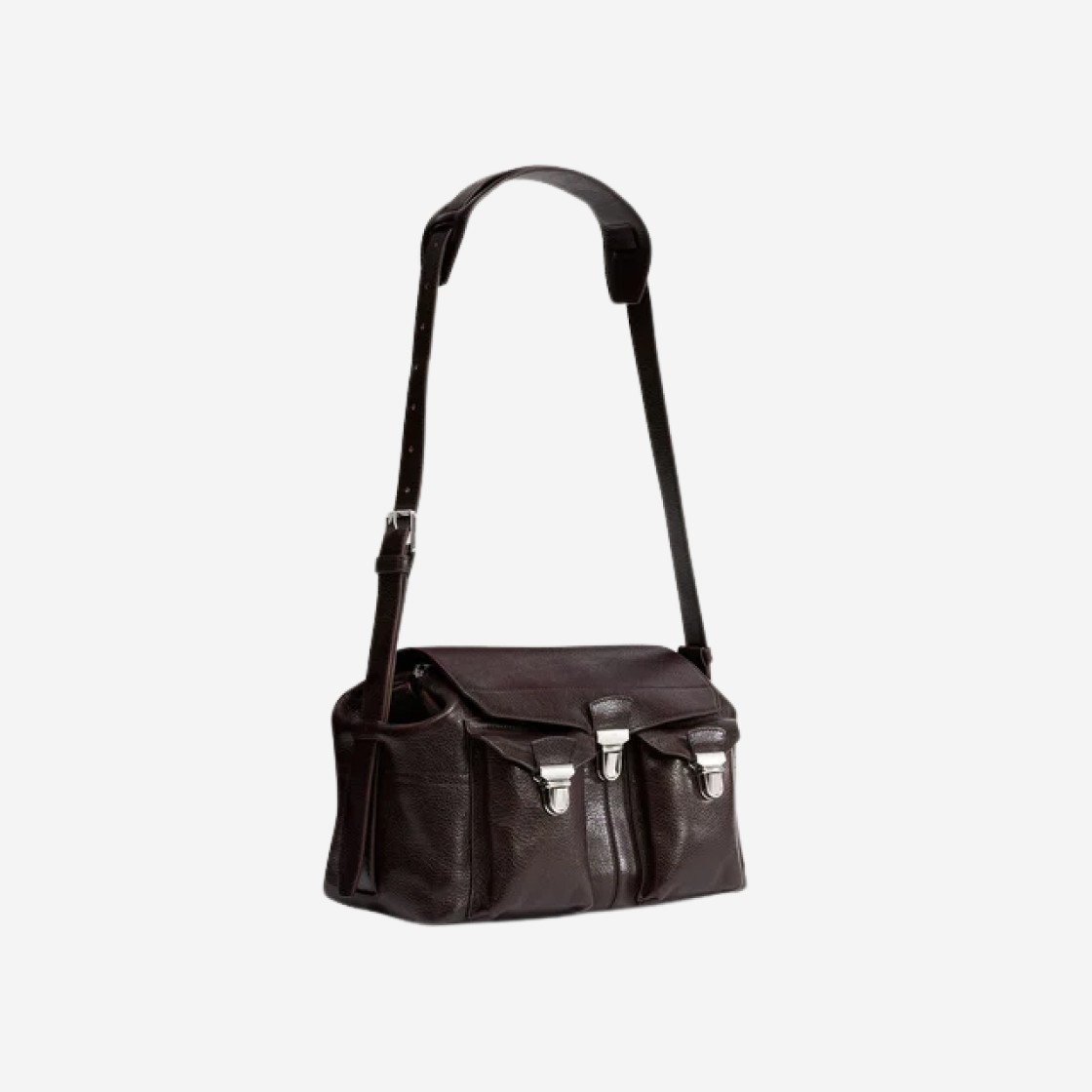 Lemaire Medium Gear Bag Glossy Vegetable Leather Espresso 상세 이미지 2