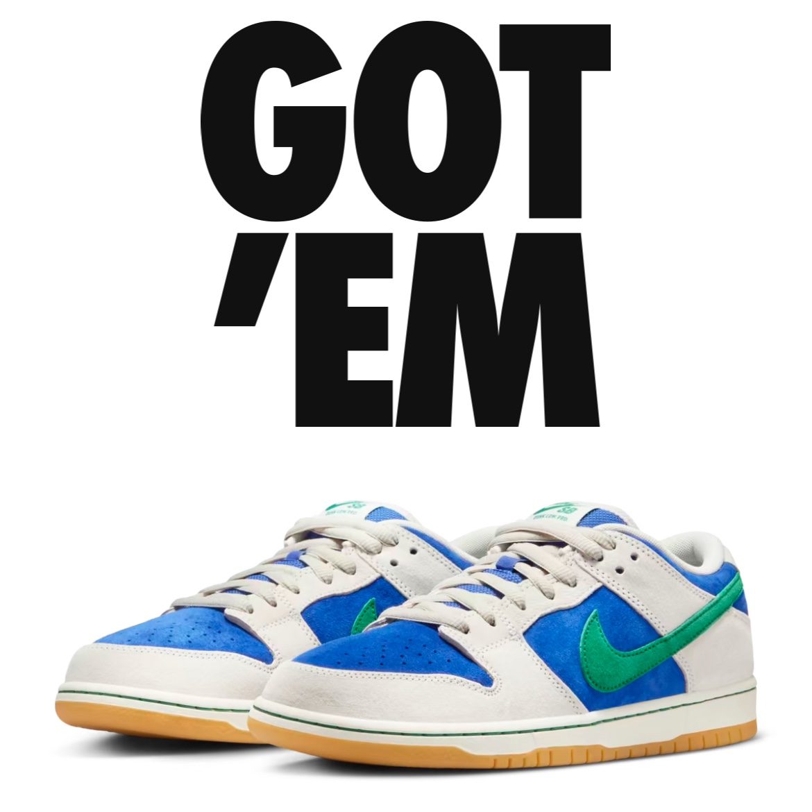 Nike SB Dunk Low Pro Phantom and Hyper Royal 착용 스타일 - 1