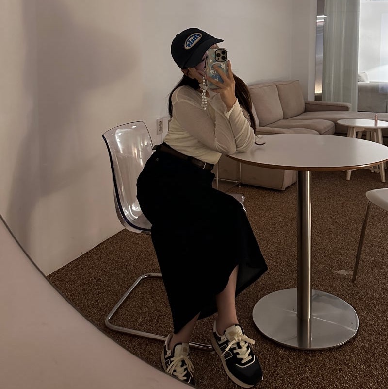 Emis Wappen Ball Cap Navy, New Balance 574 Legacy Navy 착용 스타일 - 1