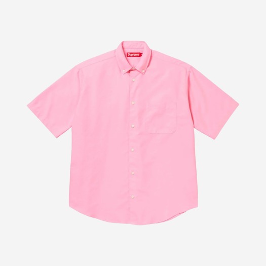 슈프림 루즈핏 숏슬리브 옥스포드 셔츠 핑크 - 24SS