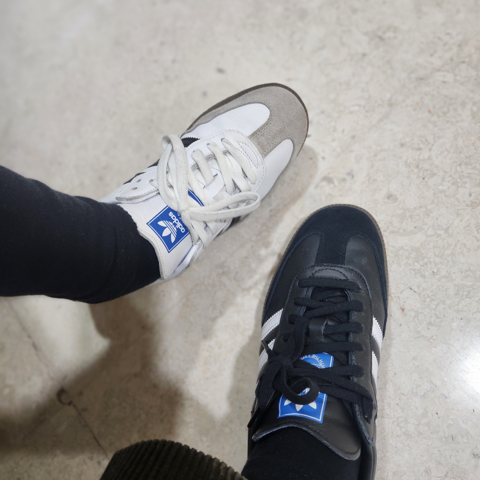 Adidas Samba OG Black White Gum, Adidas Samba OG Cloud White 착용 스타일