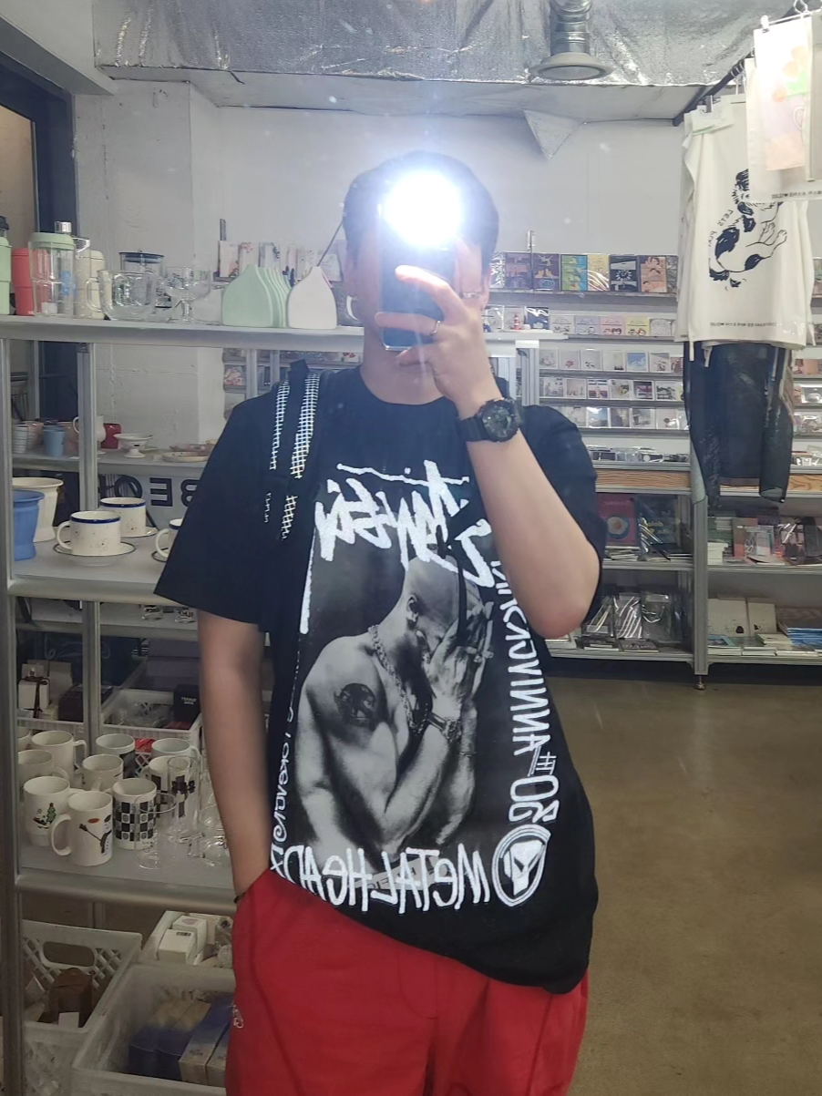 Stussy x Goldie Metalheadz 30 T-Shirt Black 착용 스타일
