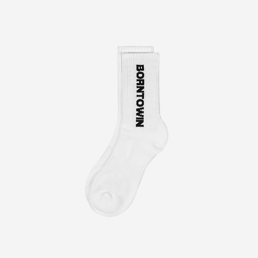 BORN TO WIN Logo Socks White 상세 이미지 1