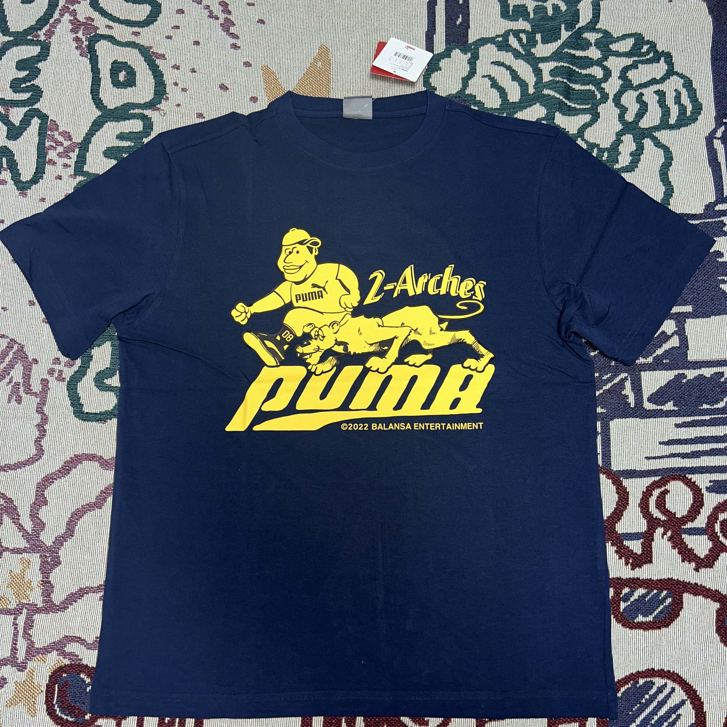 Puma x Balansa Graphic T-shirt 1 Medium Parisian Night 착용 스타일 - 2