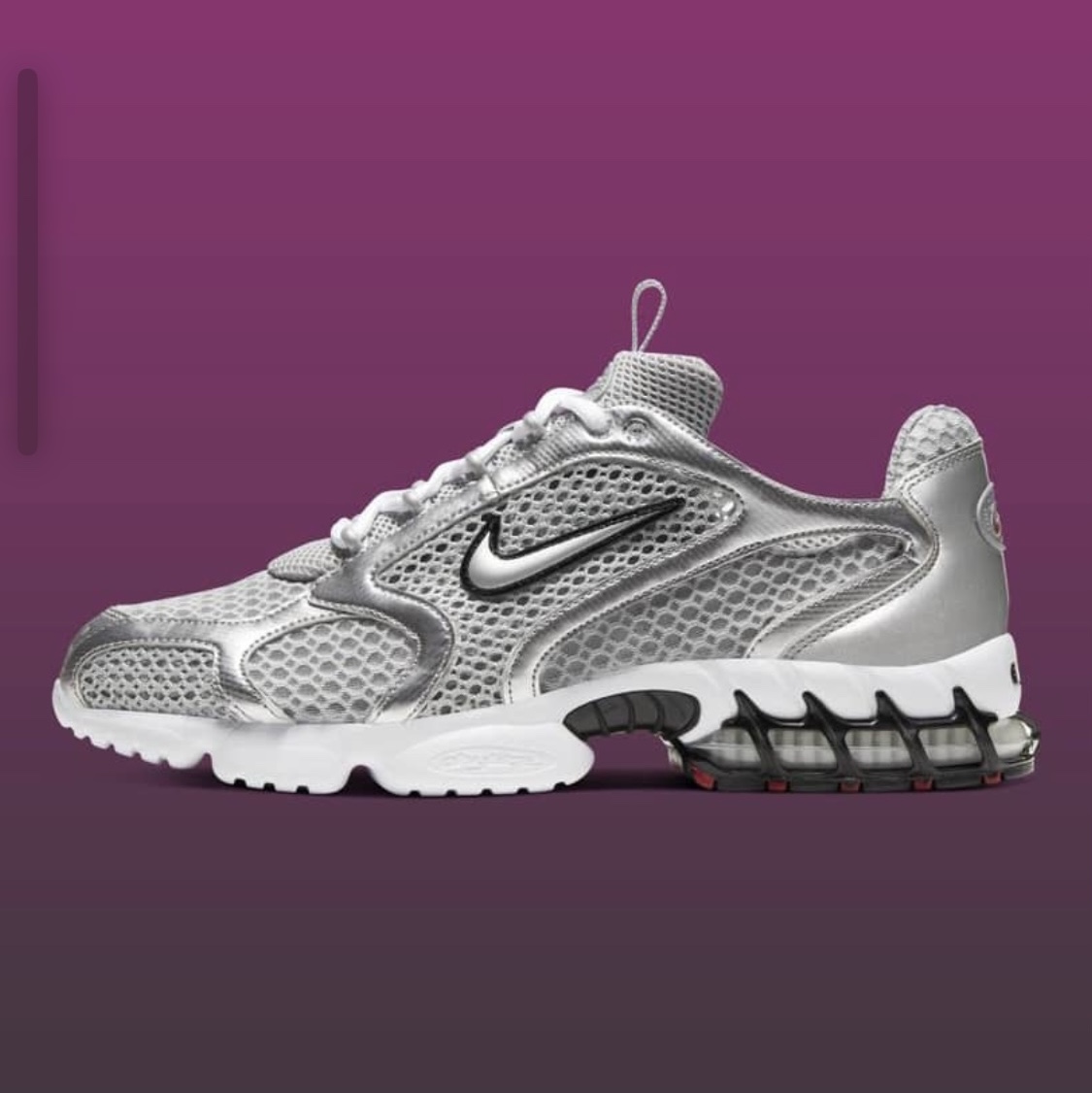 Nike Air Zoom Spiridon Cage 2 Metallic Silver 착용 스타일 - 2